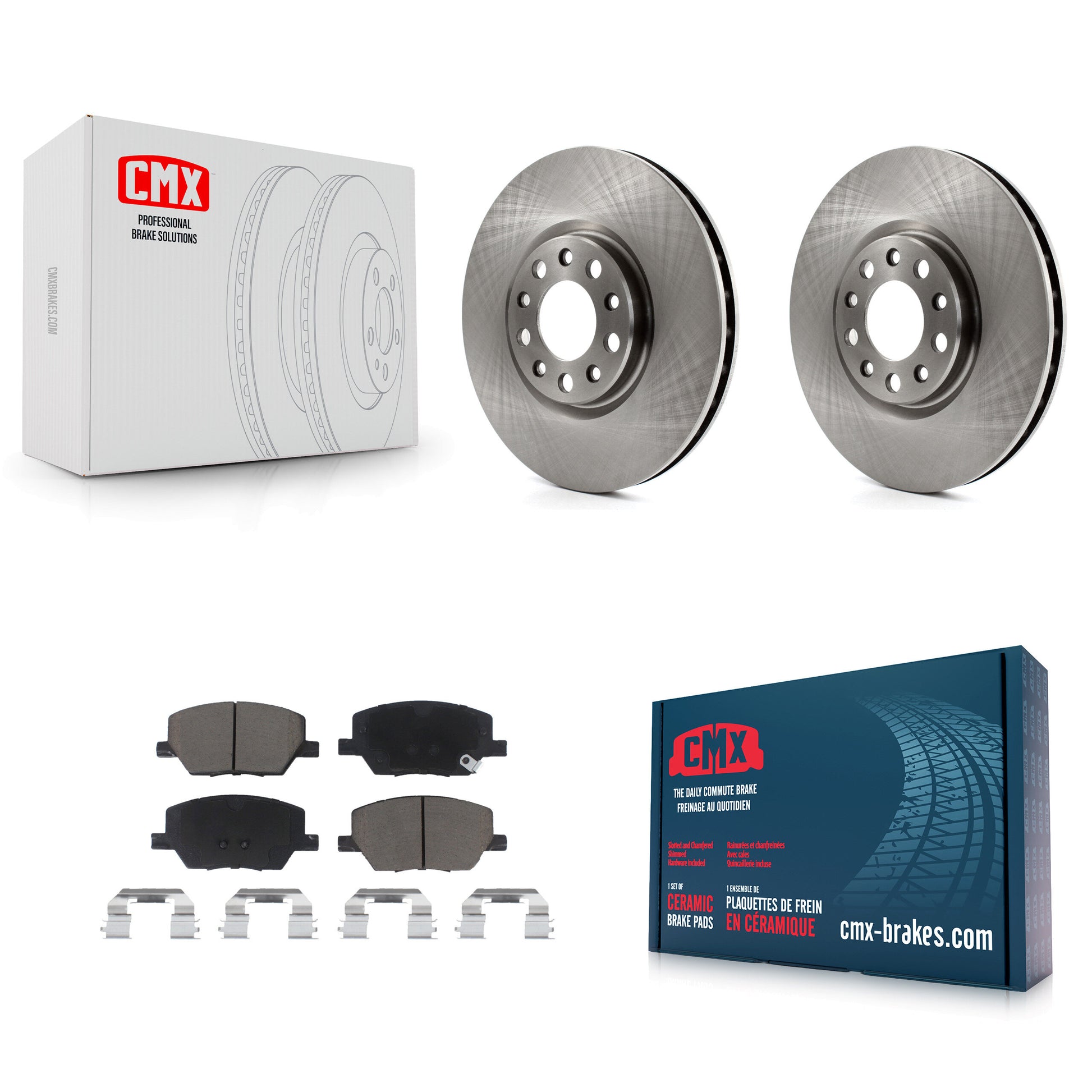 CMX K8C-100199 Disc Brake Kit for 2015-2022 Jeep Compass, Fiat 500X, Jeep Renegade - Front product image