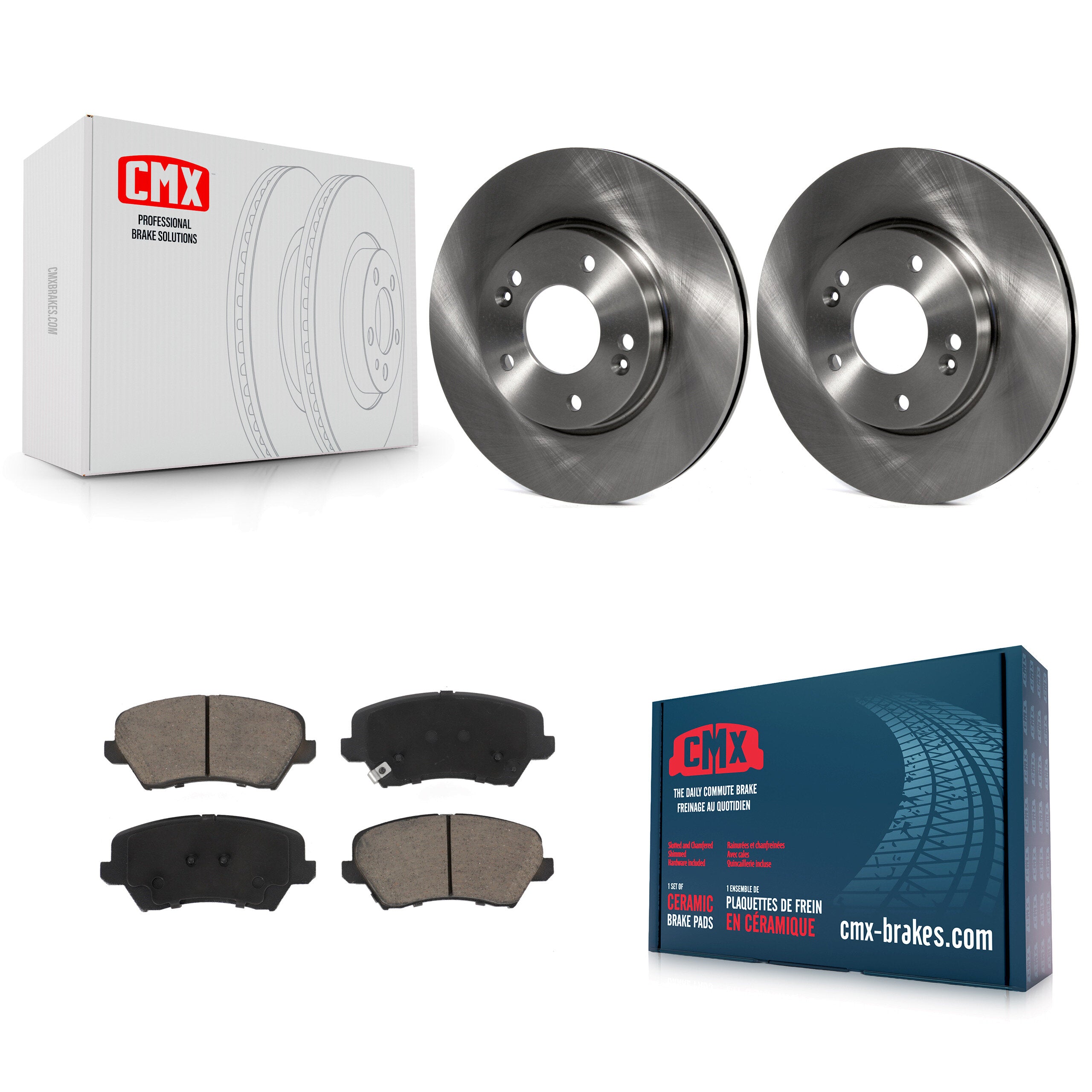 CMX K8C-100280 Disc Brake Kit for 2016-2021 Hyundai Veloster, Hyundai Elantra GT, Kia Forte & more - Front product image