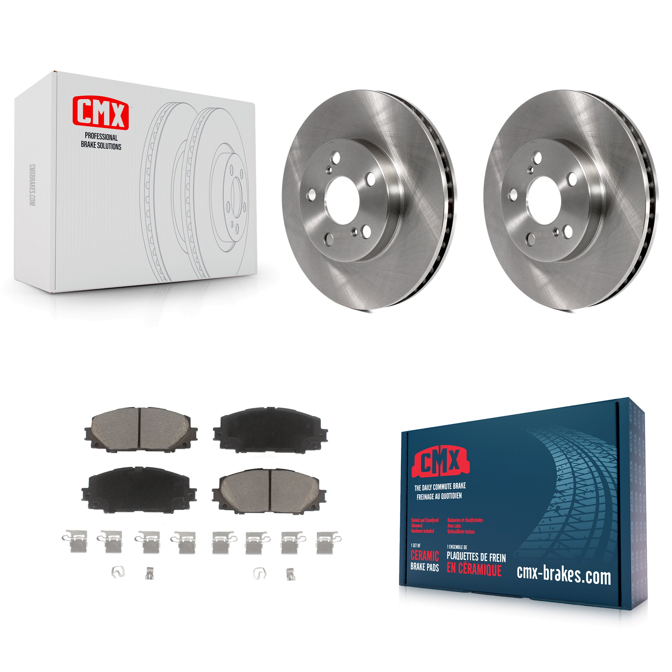 CMX K8C-100500 Disc Brake Kit for 2010-2017 Toyota Prius Plug-In, Lexus CT200h, Toyota Prius - Front product image