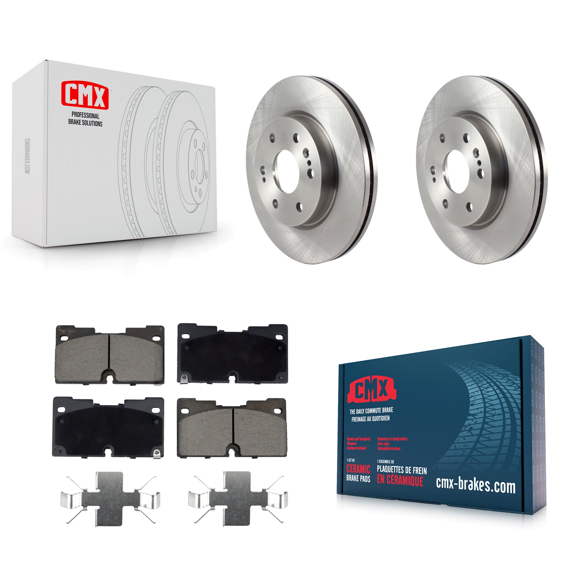 CMX K8C-100547 Disc Brake Kit for 2019-2024 Chevrolet Silverado 1500 LTD, GMC Sierra 1500 Limited, Cadillac Escalade & more - Front product image
