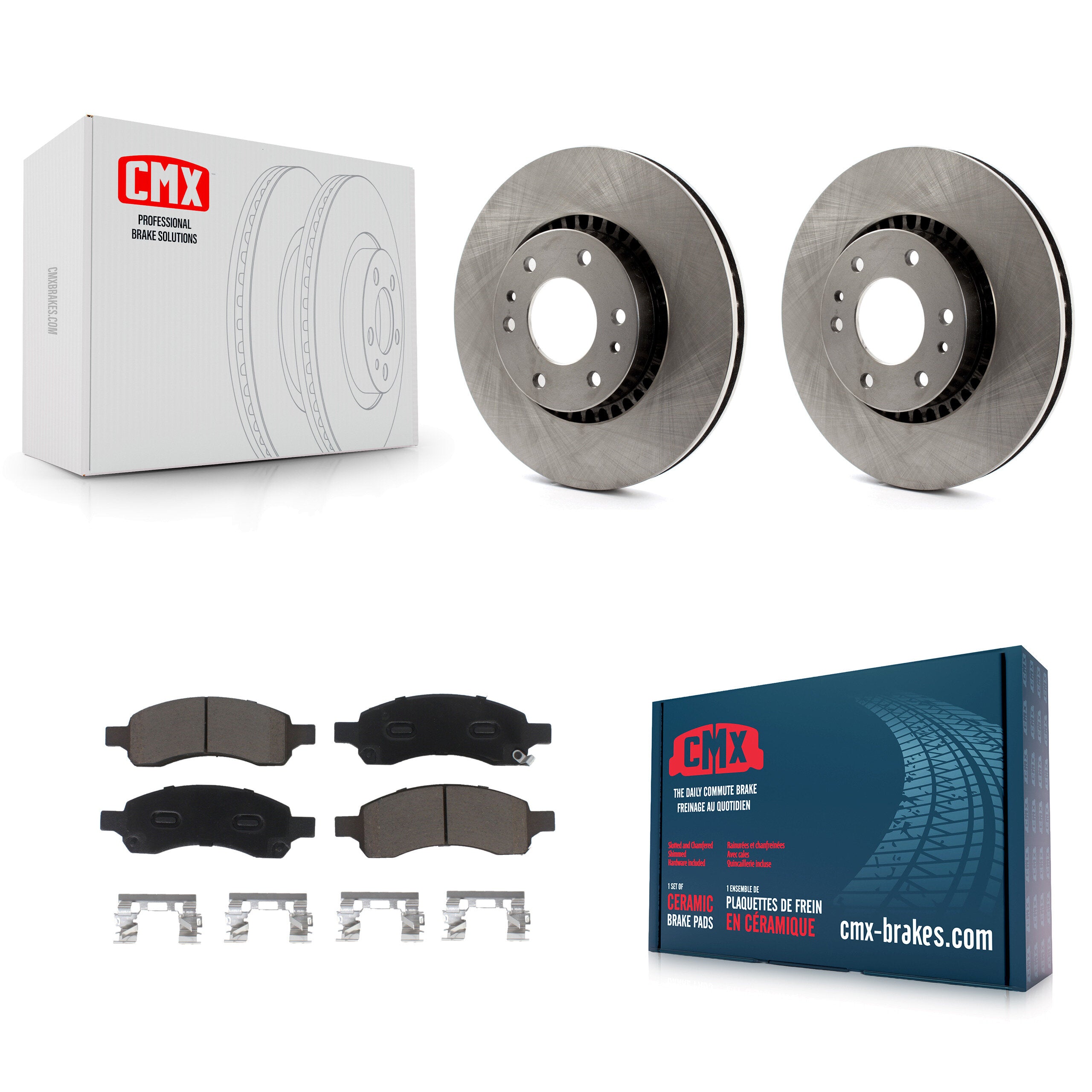 CMX K8C-100576 Disc Brake Kit for 2006-2009 GMC Envoy, Saab 9-7x, Buick Rainier & more - Front product image