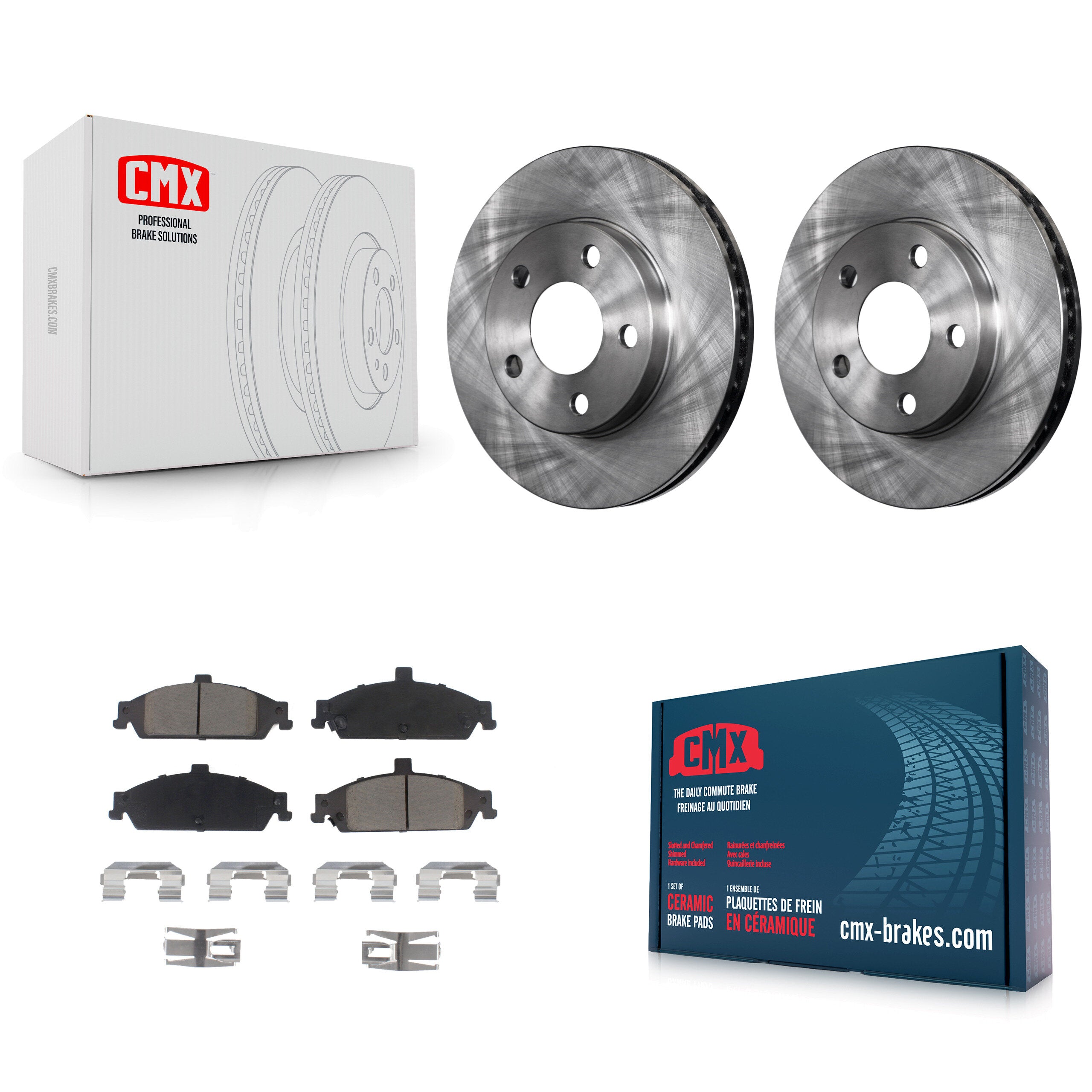 CMX K8C-100619 Disc Brake Kit for 1997-2005 Chevrolet Classic, Oldsmobile Alero, Pontiac Grand Am & more - Front product image