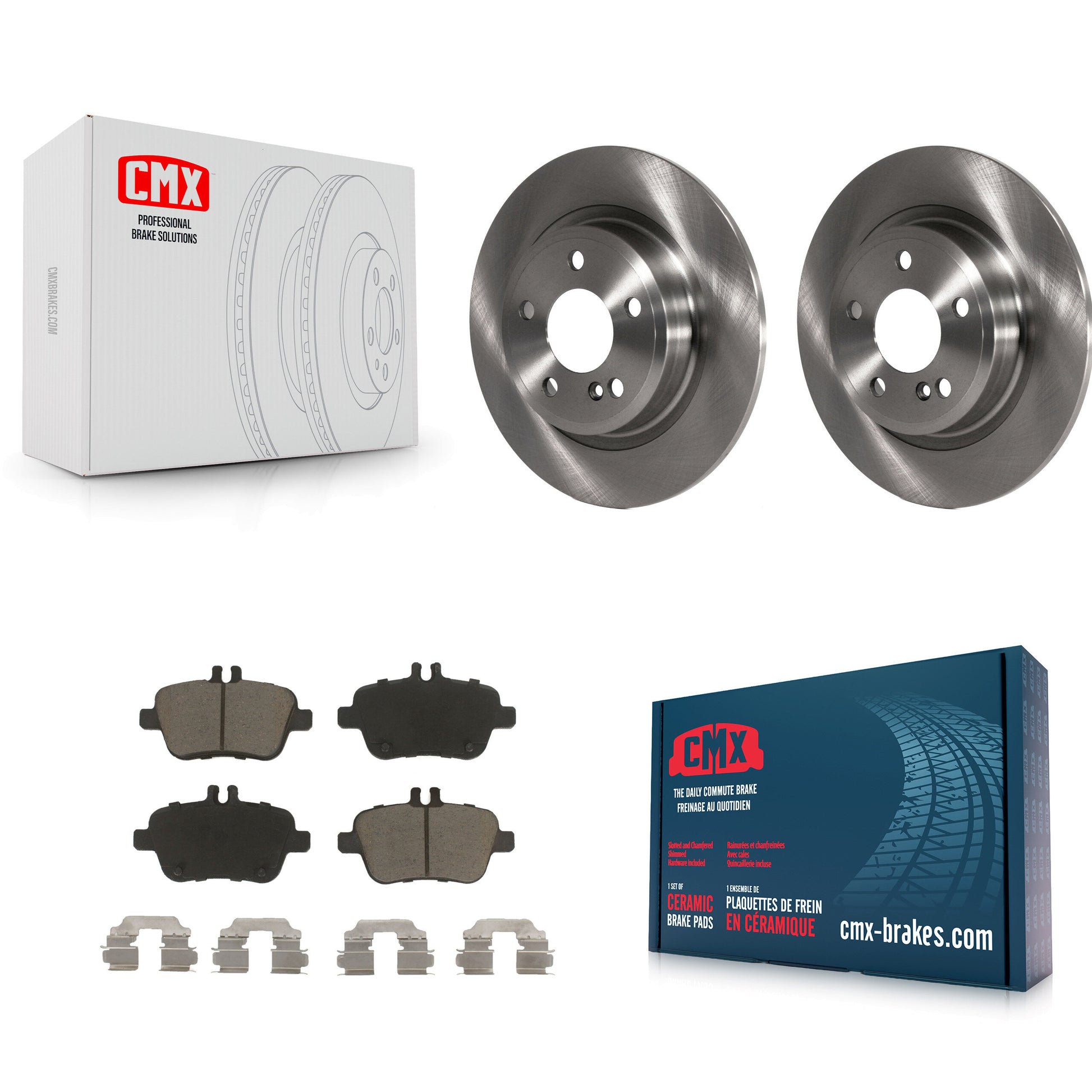 CMX K8C-101643 Disc Brake Kit for 2013-2020 Mercedes-Benz CLA250, INFINITI QX30, Mercedes-Benz B250e & more - Rear product image