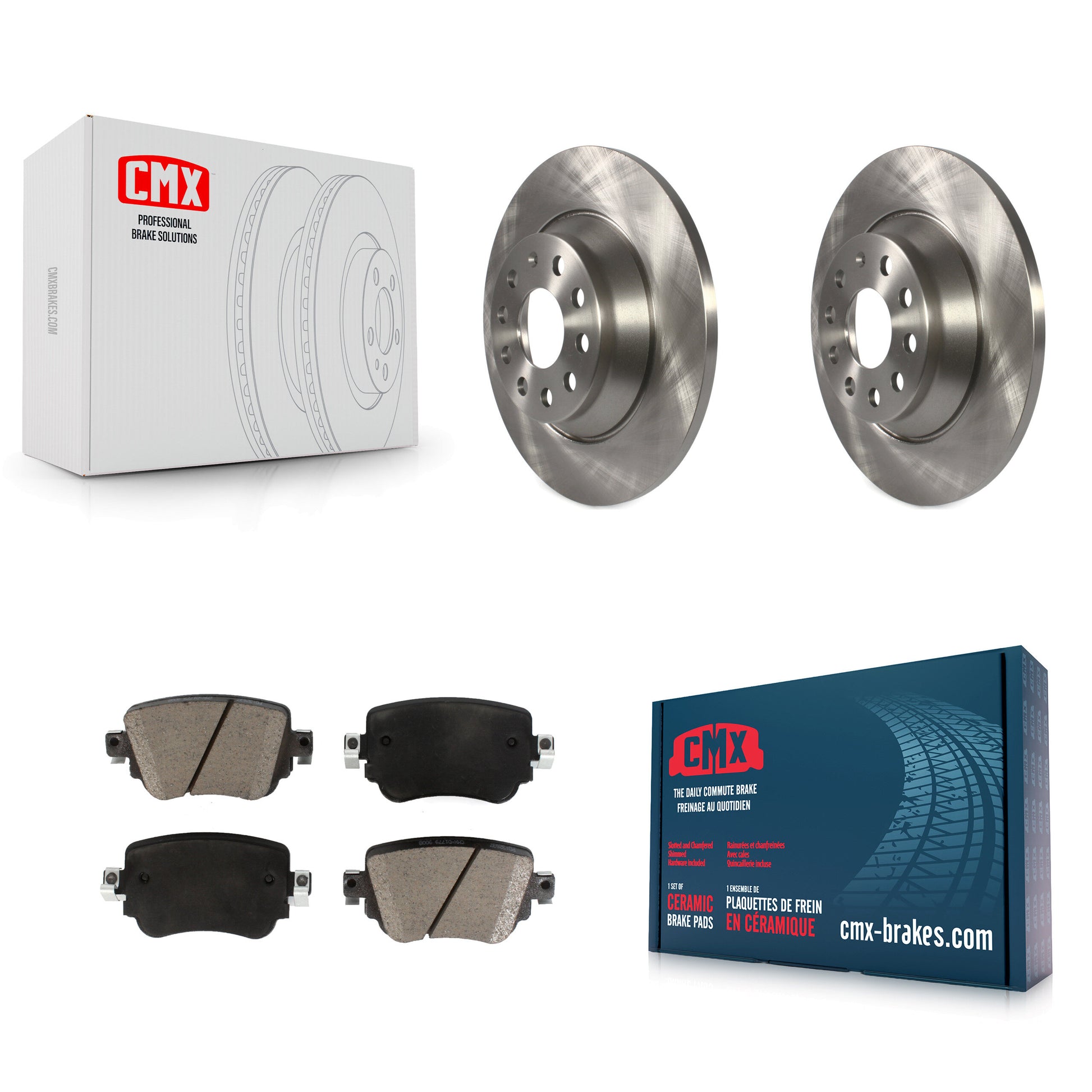 CMX K8C-101758 Disc Brake Kit for 2016-2018 Audi Q3, Audi Q3 Quattro - Rear product image