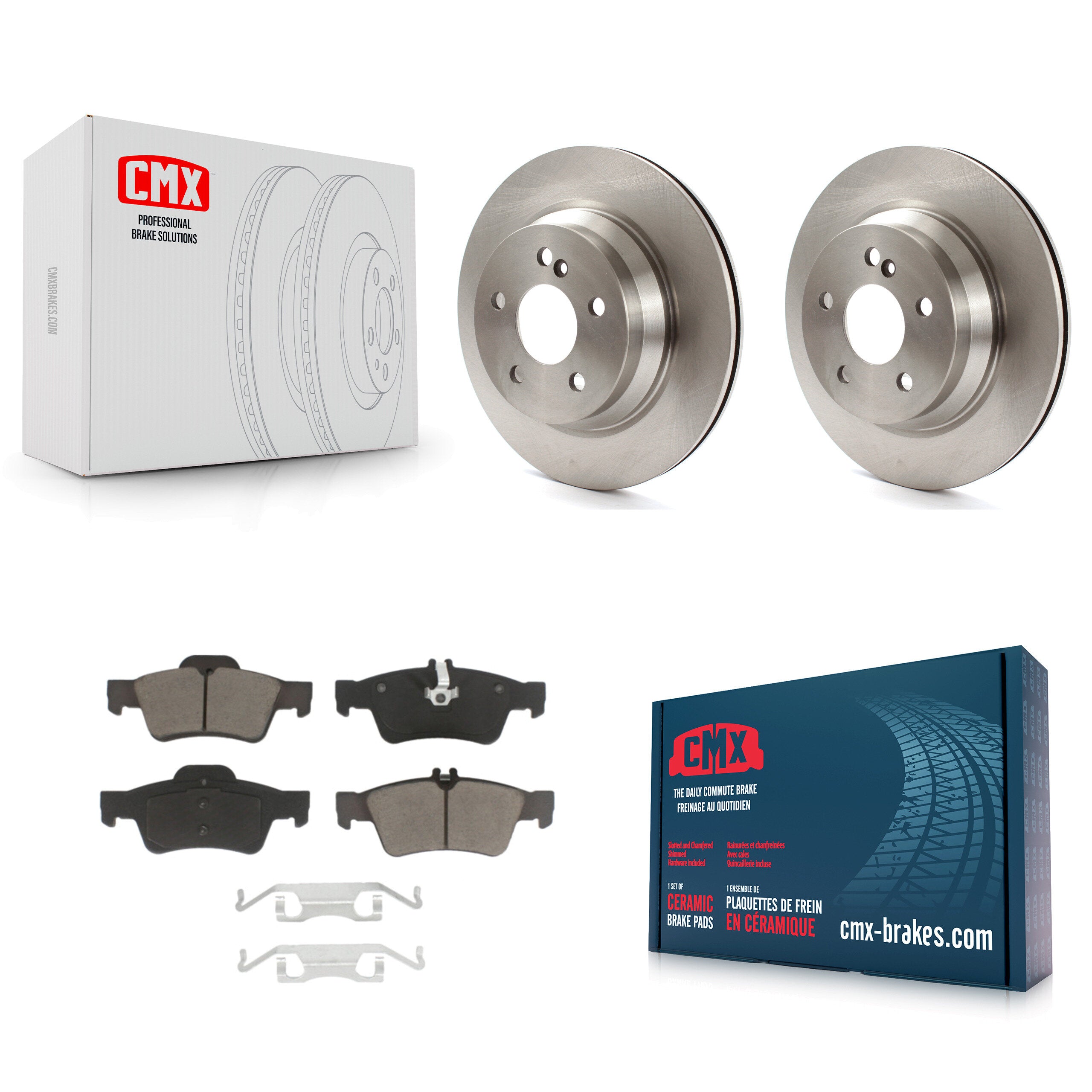 CMX K8C-101762 Disc Brake Kit for 2003-2016 Mercedes-Benz E350, Mercedes-Benz E400, Mercedes-Benz CLS400 & more - Rear product image