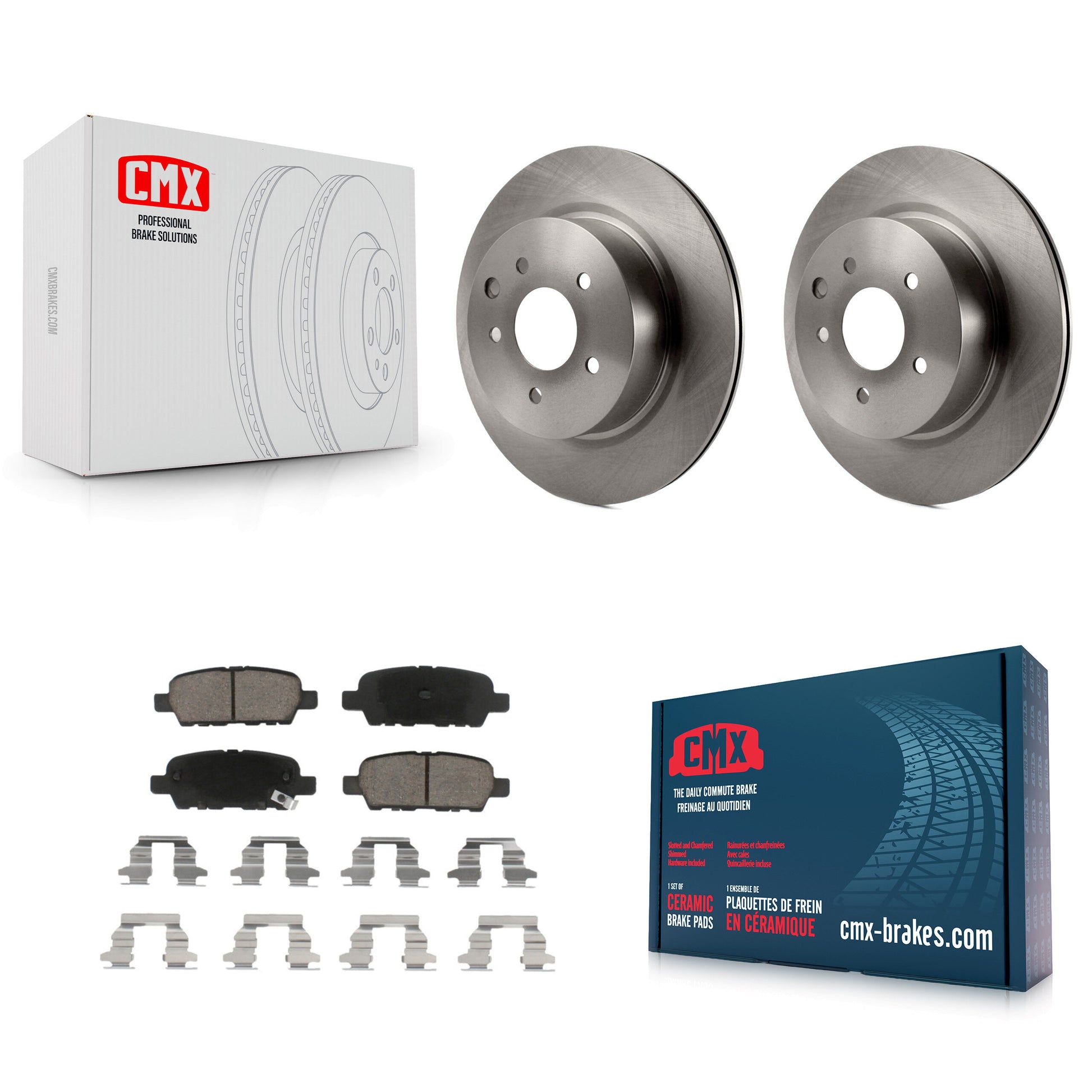 CMX K8C-101773 Disc Brake Kit for 2005-2022 Nissan Maxima, INFINITI Q40, INFINITI QX50 & more - Rear product image