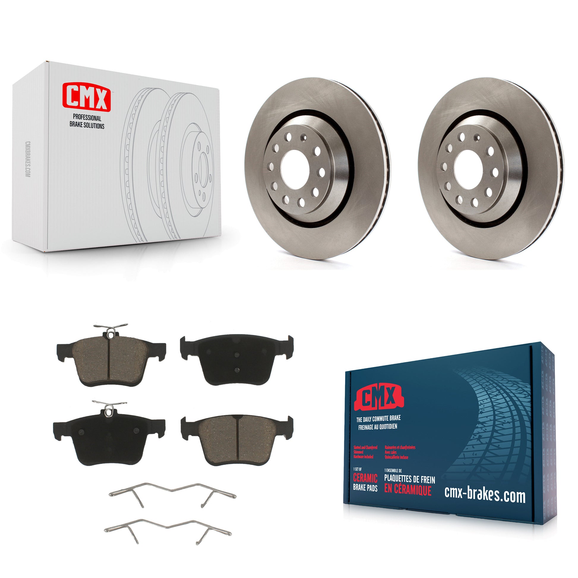 CMX K8C-101801 Disc Brake Kit for 2015-2024 Audi Q3, Volkswagen Atlas Cross Sport, Audi A3 & more - Rear product image