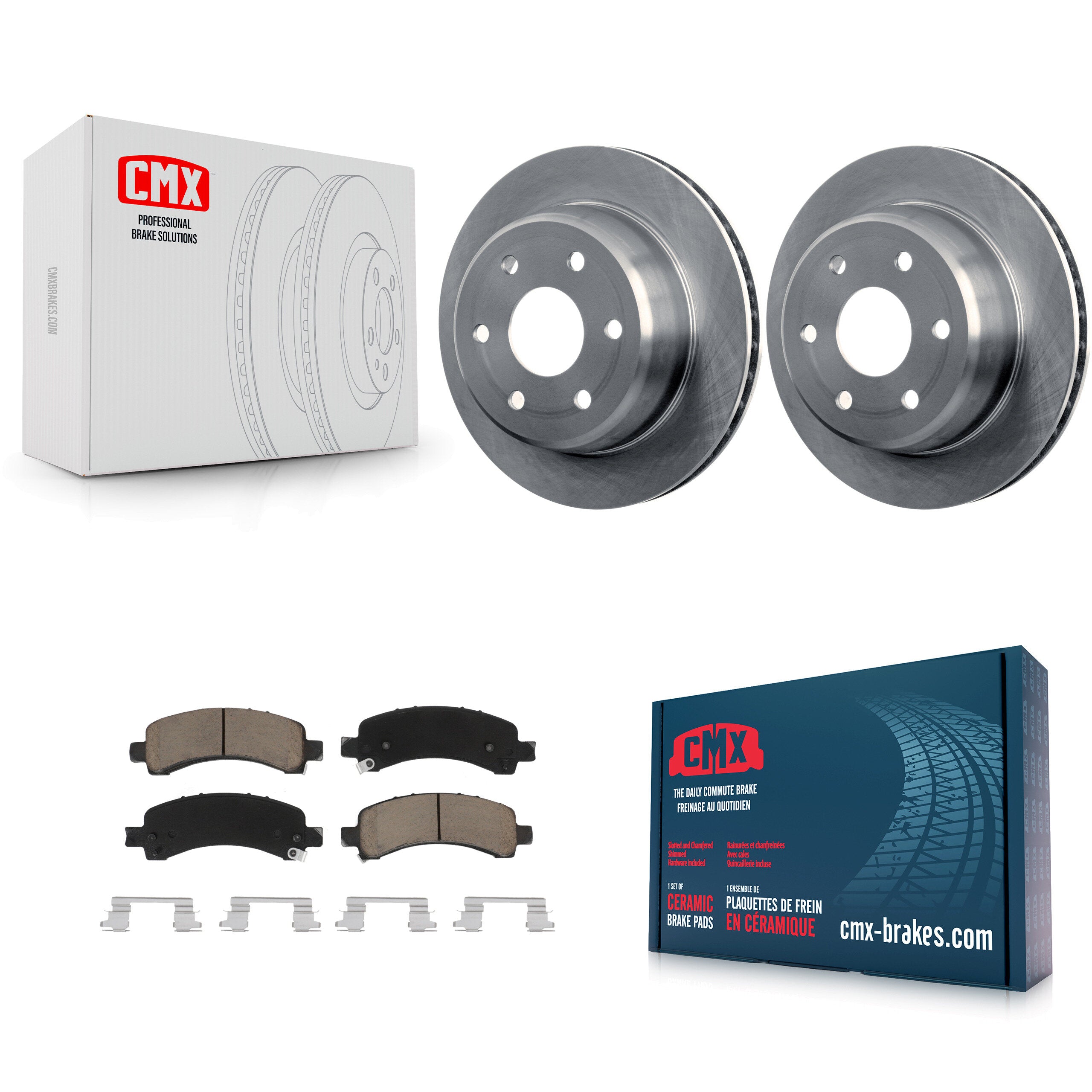CMX K8C-101839 Disc Brake Kit for 2002-2014 Cadillac Escalade, Chevrolet Avalanche 1500, Chevrolet Express 1500 & more - Rear product image