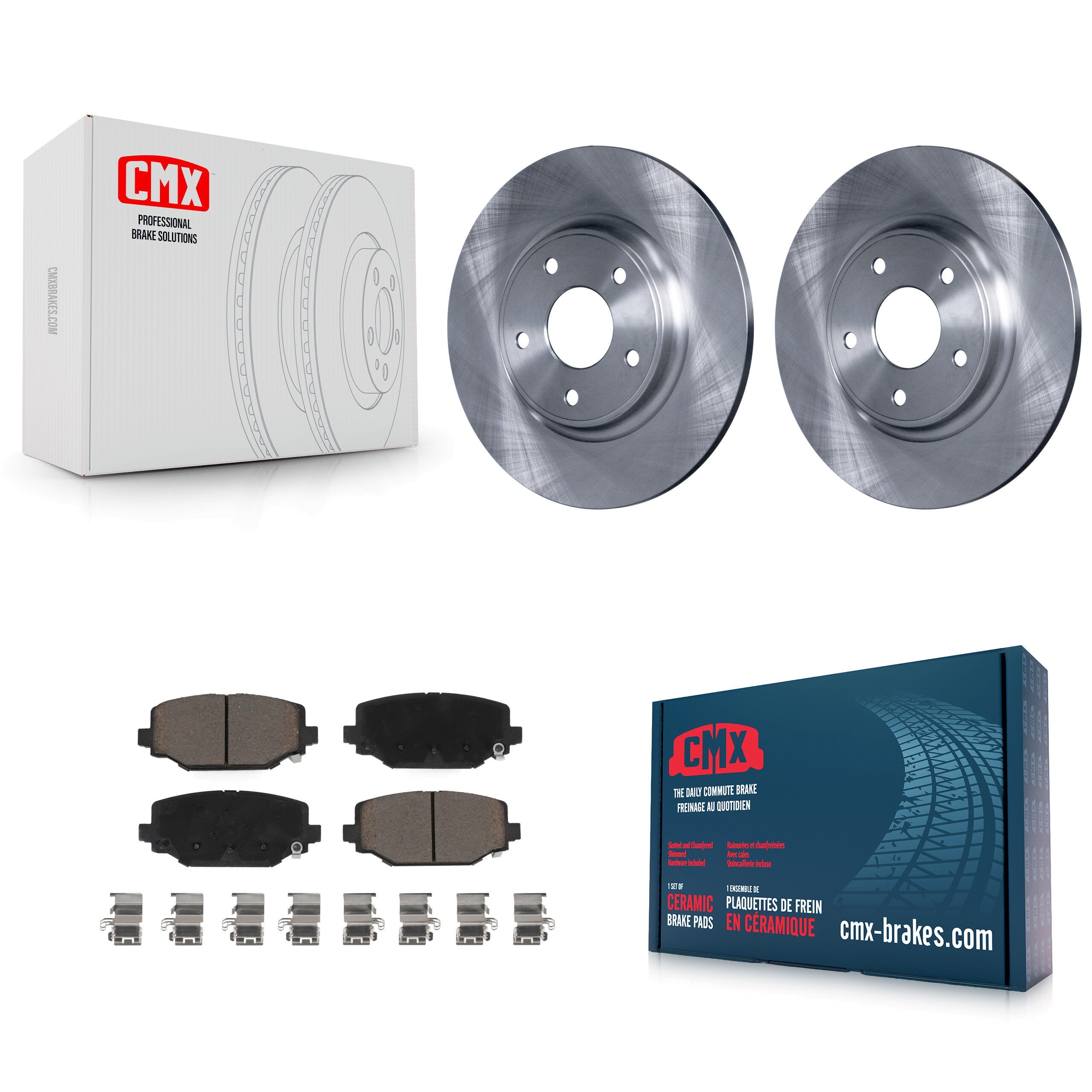 CMX K8C-101840 Disc Brake Kit for 2012-2020 Dodge Grand Caravan, Dodge Journey, Chrysler Town & Country & more - Rear product image