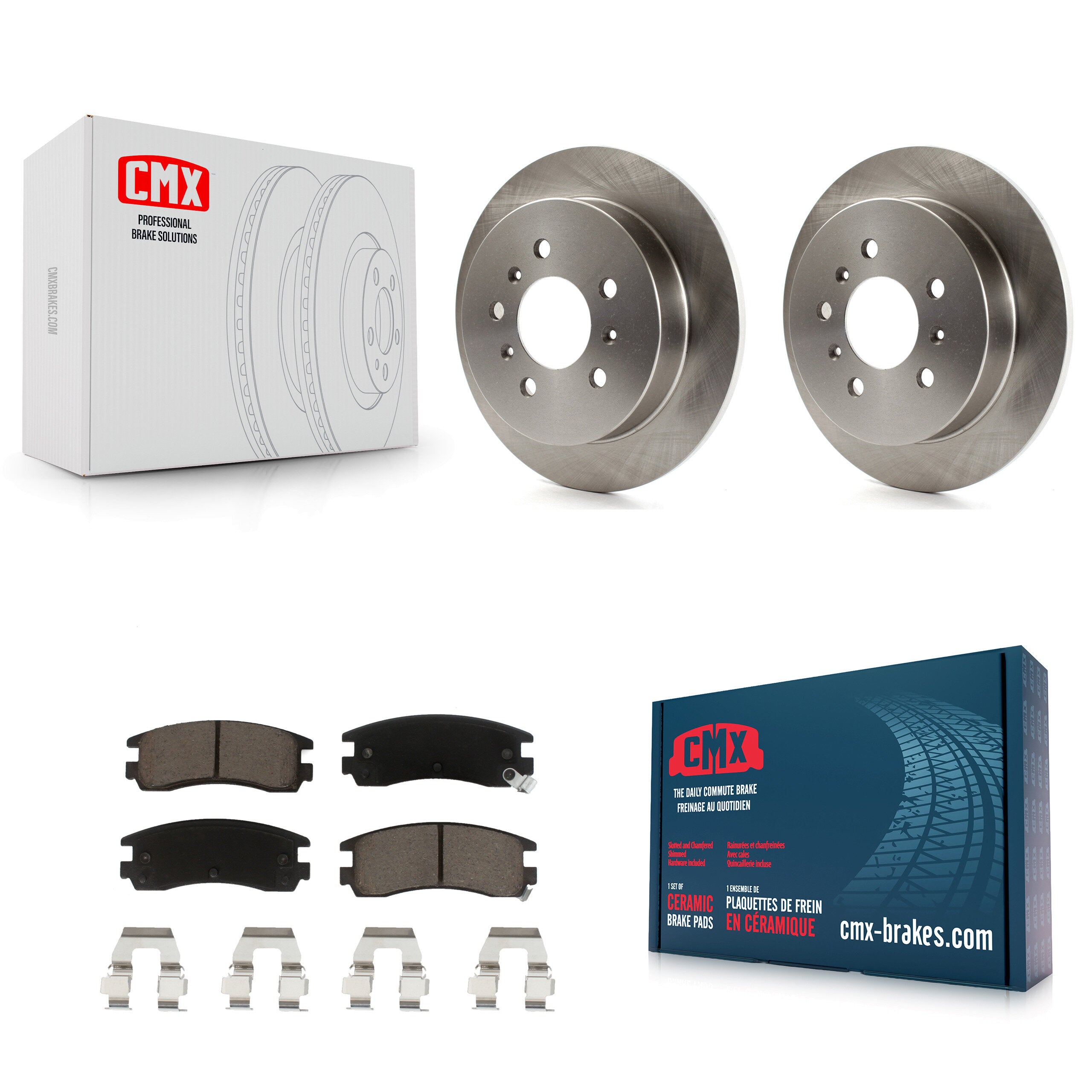 CMX K8C-101892 Disc Brake Kit for 1997-2010 Chevrolet Impala, Buick Allure, Buick LaCrosse & more - Rear product image