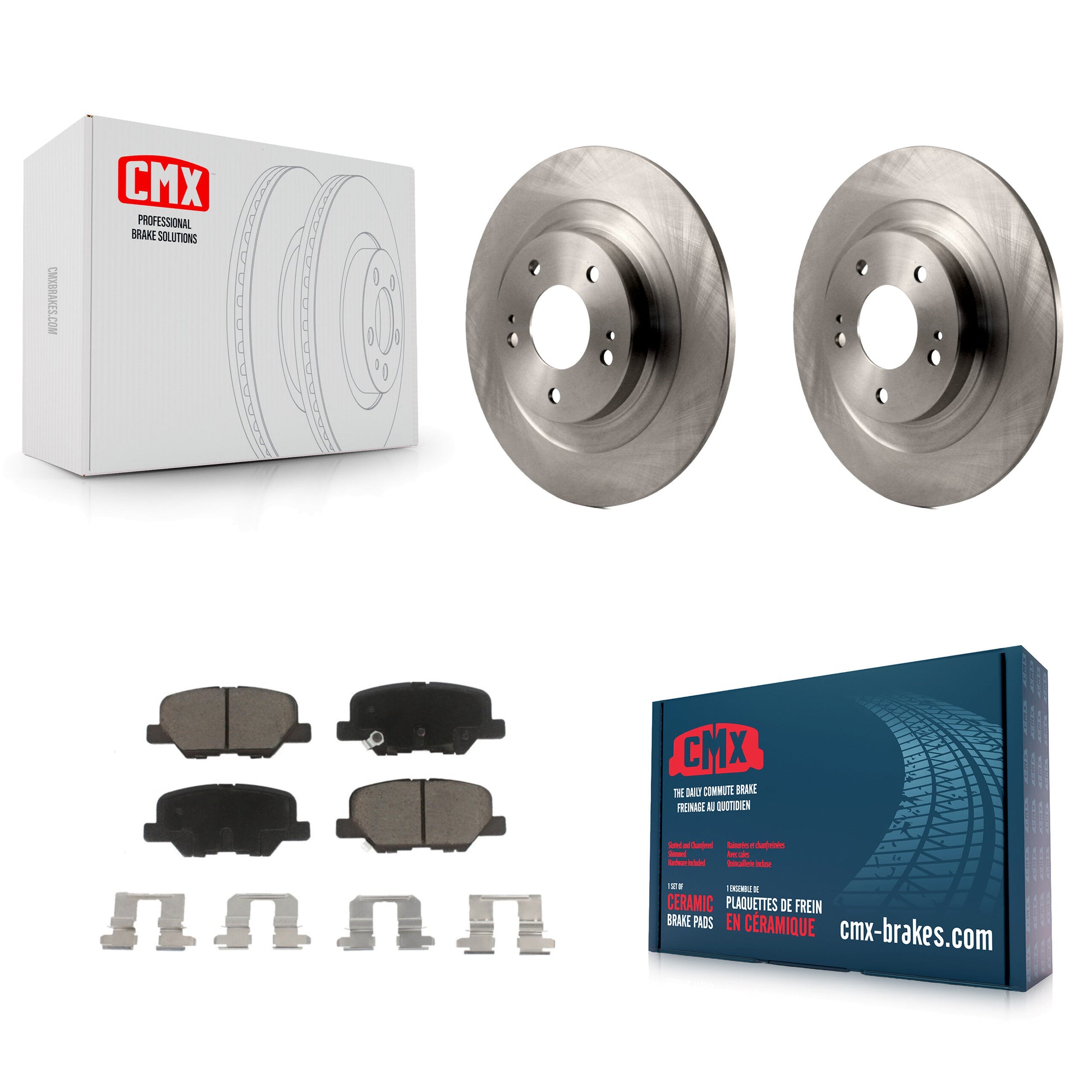 CMX K8C-101896 Disc Brake Kit for 2013-2024 Mitsubishi Outlander PHEV, Mitsubishi Outlander, Mitsubishi Outlander Sport & more - Rear product image