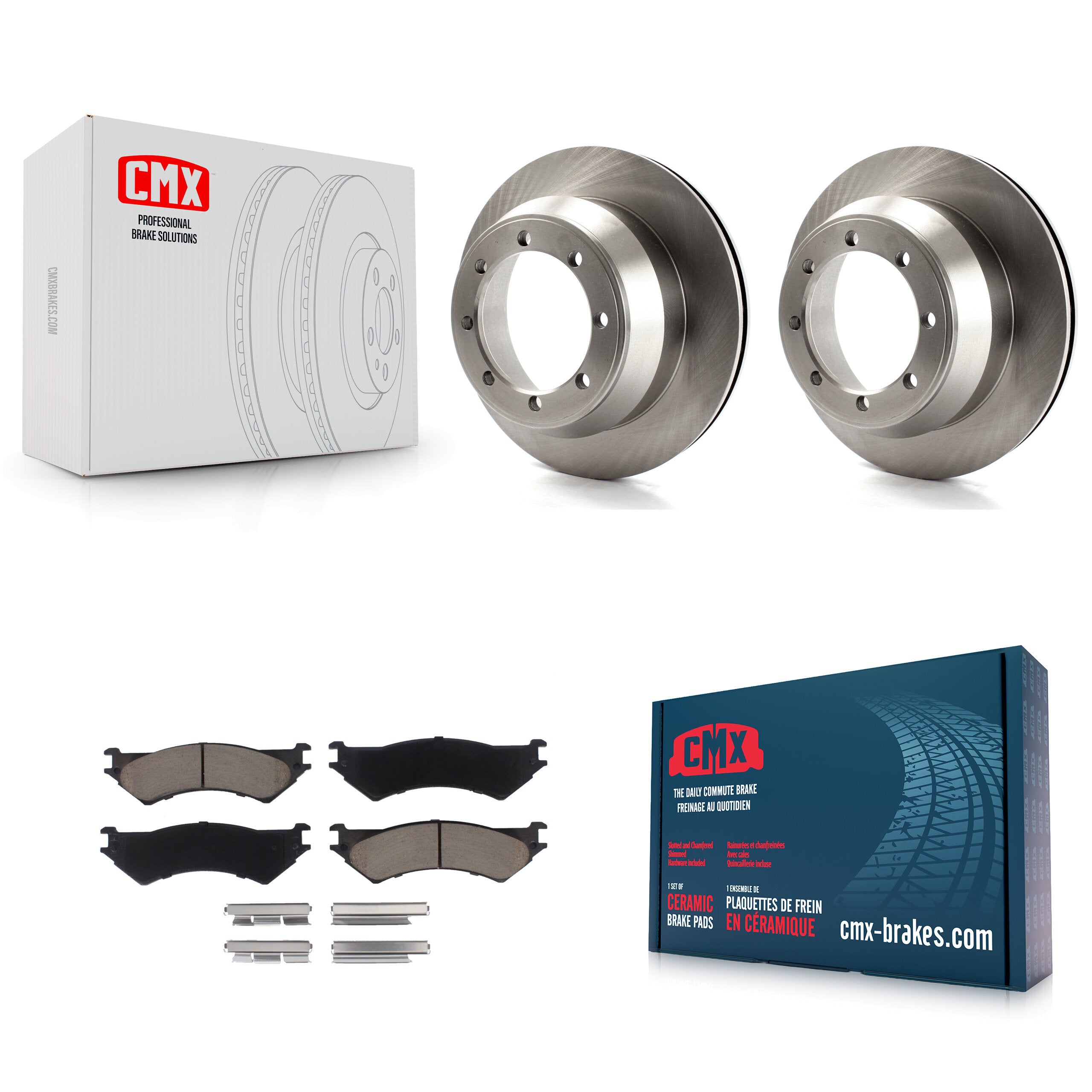 CMX K8C-101913 Disc Brake Kit for 1998-2007 Ford E-350 Econoline, Ford F-150 Heritage, Ford E-350 Club Wagon & more - Rear product image