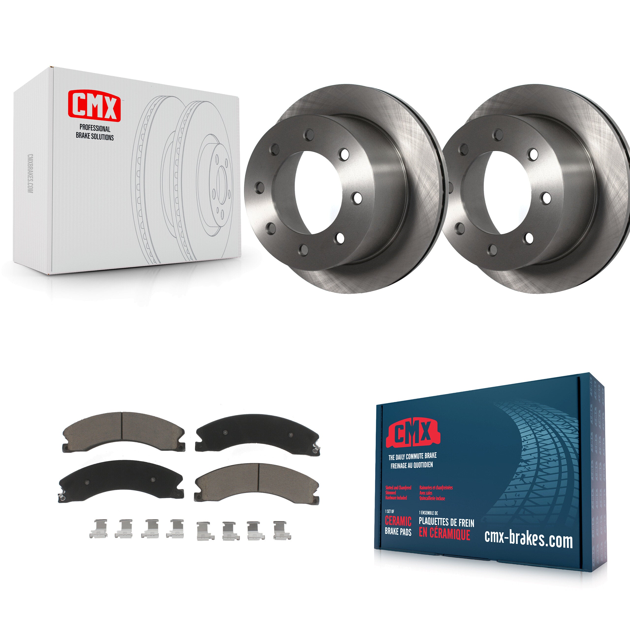 CMX K8C-101948 Disc Brake Kit for 2011-2019 Chevrolet Silverado 3500 HD, GMC Sierra 3500 HD - Rear product image