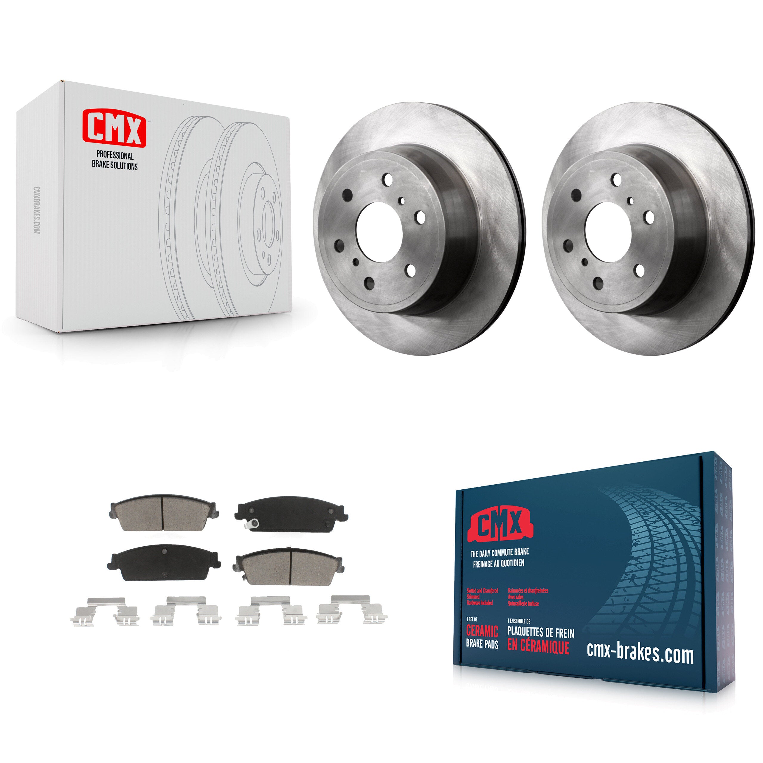 CMX K8C-101952 Disc Brake Kit for 2007-2014 Chevrolet Silverado 1500, Cadillac Escalade, Cadillac Escalade ESV & more - Rear product image