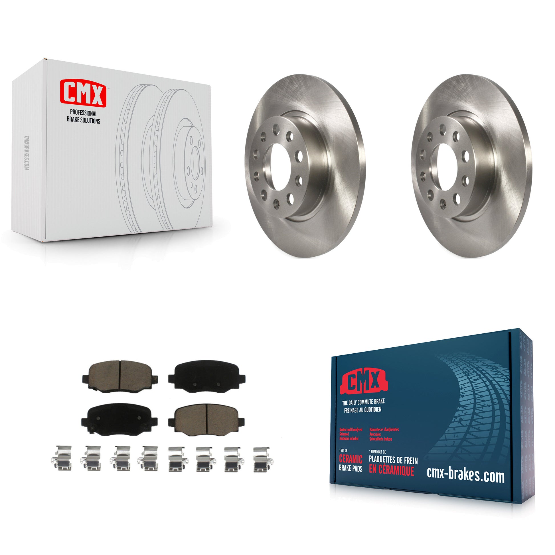 CMX K8C-101955 Disc Brake Kit for 2015-2024 Dodge Hornet, Fiat 500X, Jeep Renegade - Rear product image