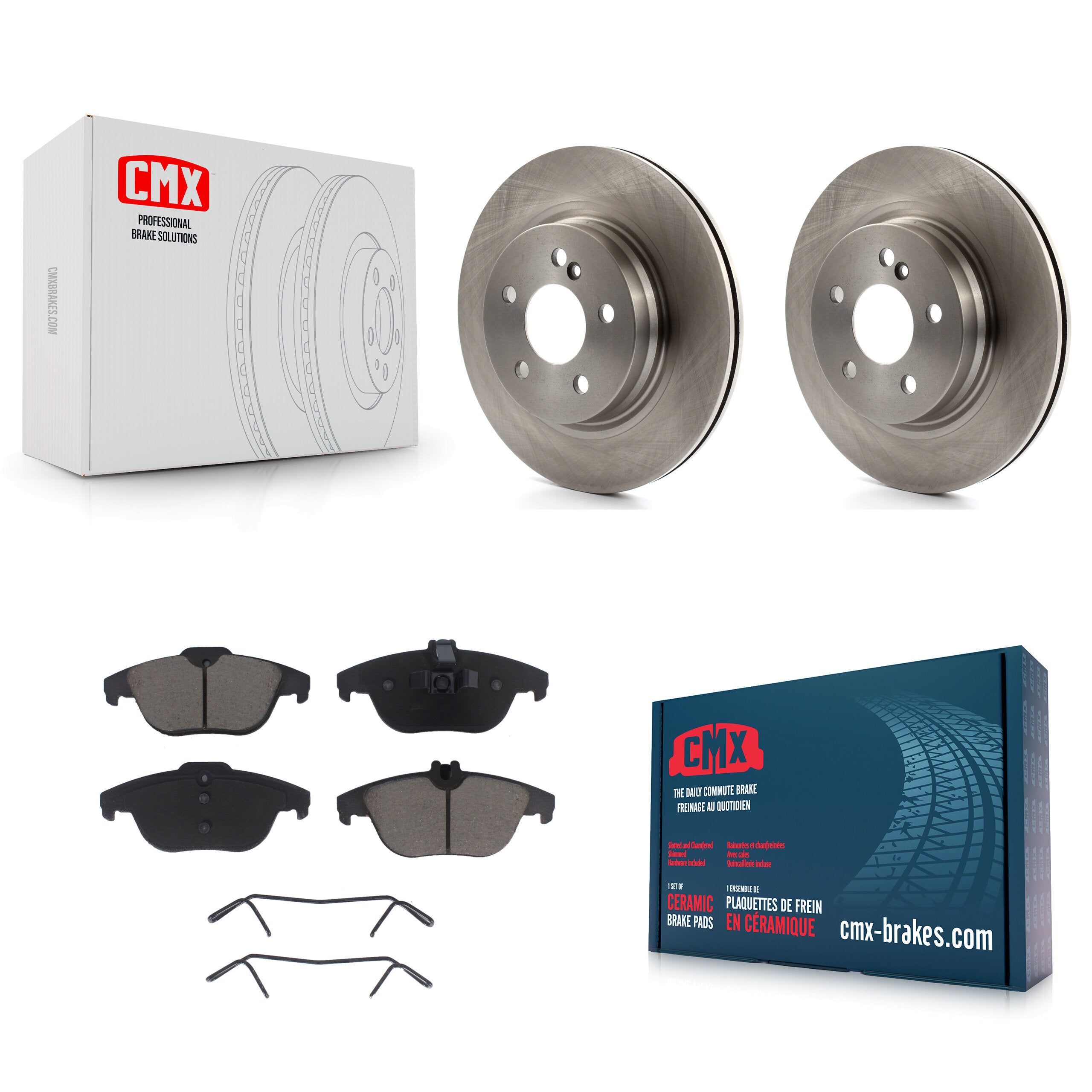 CMX K8C-101974 Disc Brake Kit for 2008-2016 Mercedes-Benz C300, Mercedes-Benz C250, Mercedes-Benz E550 & more - Rear product image