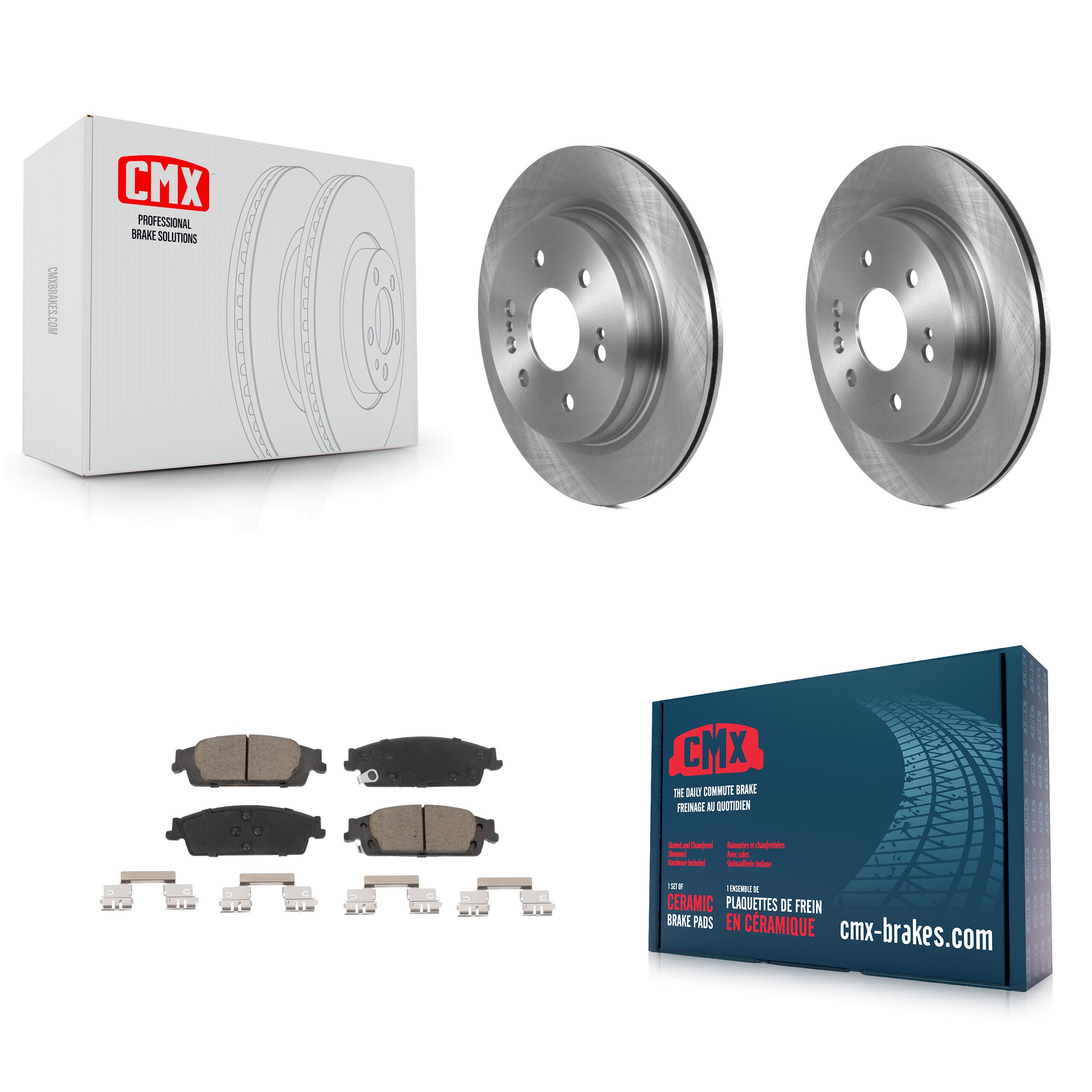 CMX K8C-102062 Disc Brake Kit for 2019 Chevrolet Silverado 1500 LD, GMC Sierra 1500 Limited - Rear product image