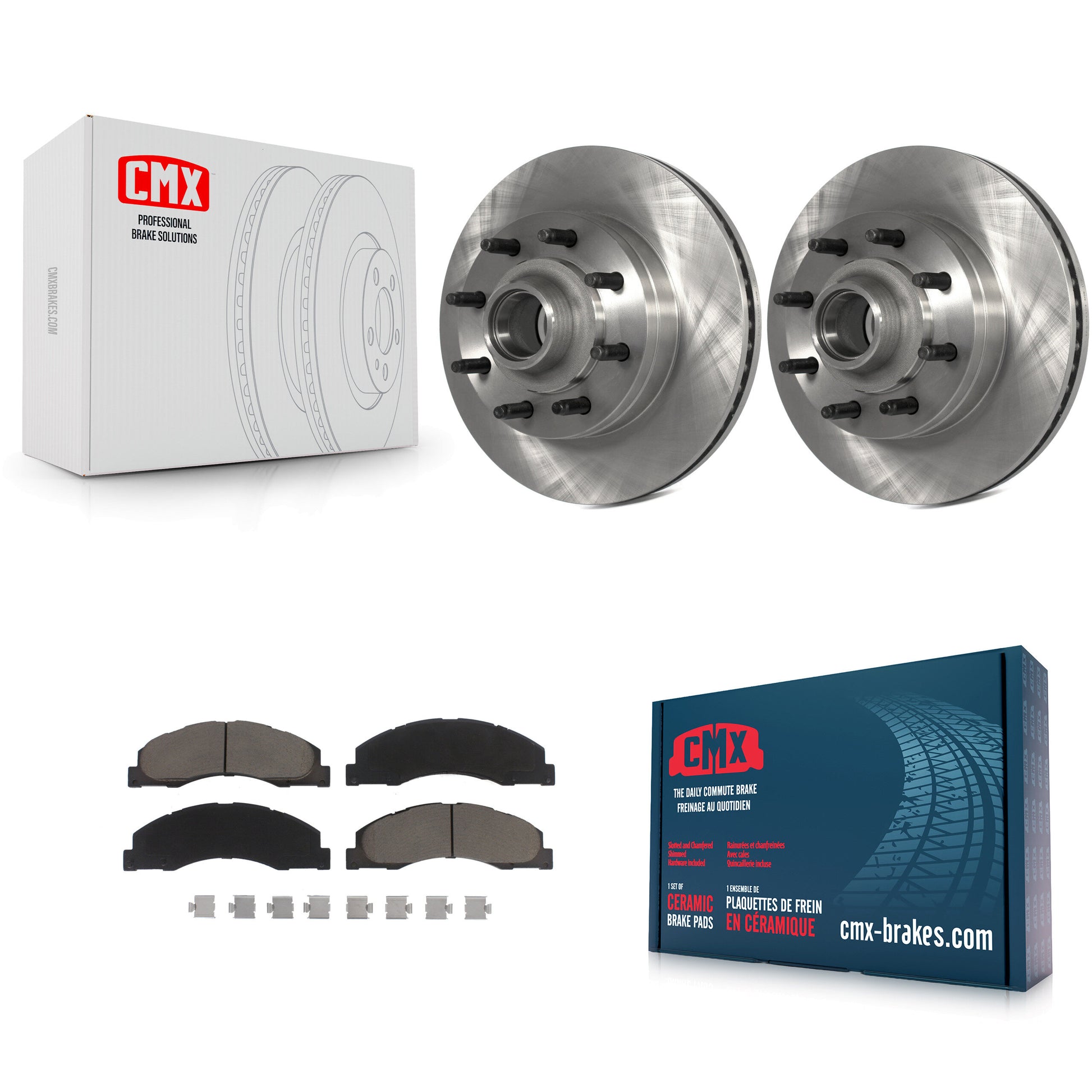 CMX K8C-102669 Disc Brake Kit for 2008-2023 Ford E-350 Super Duty, Ford E-150, Ford E-150 Econoline & more - Front product image