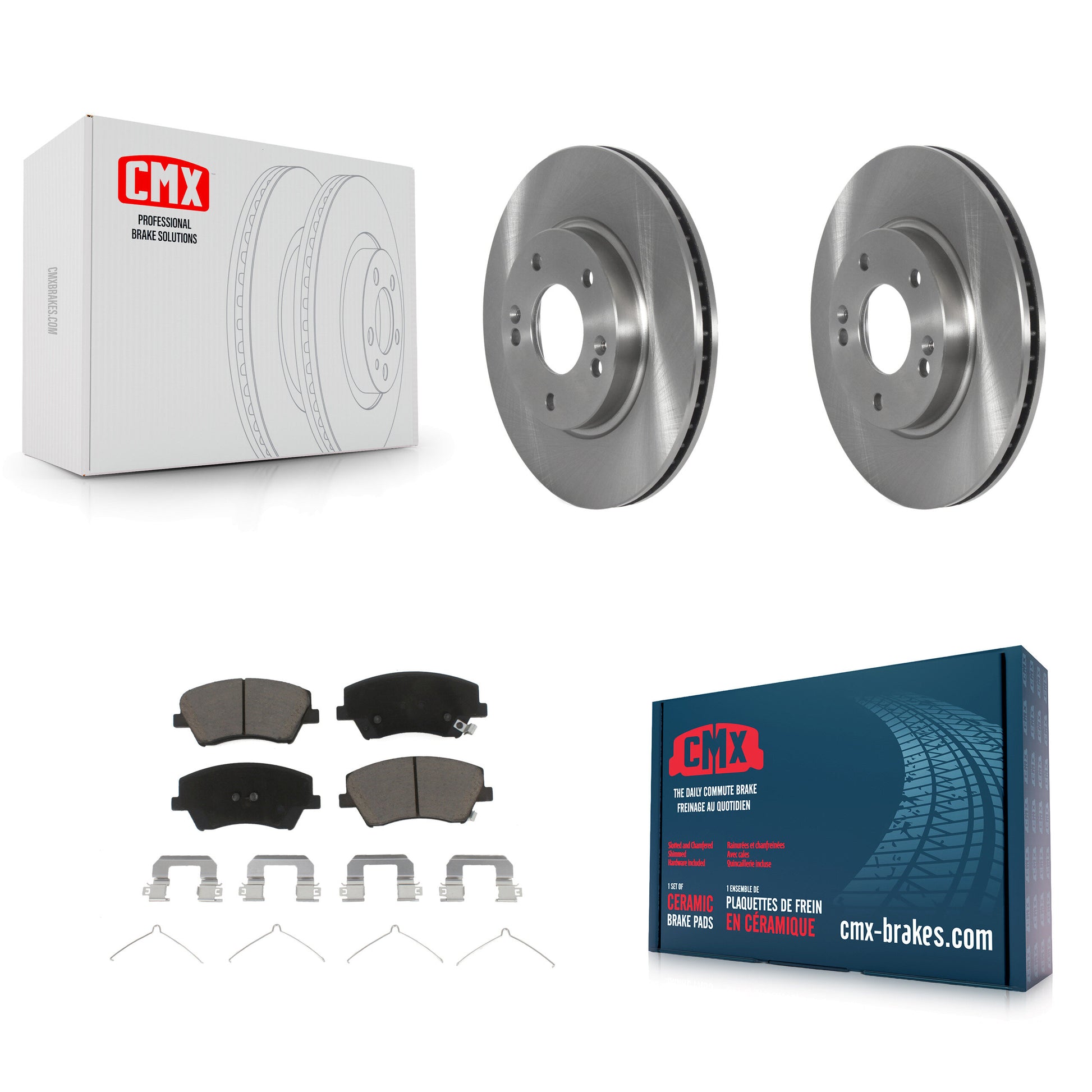 CMX K8C-102987 Disc Brake Kit for 2017-2022 Hyundai Ioniq, Kia Niro - Front product image