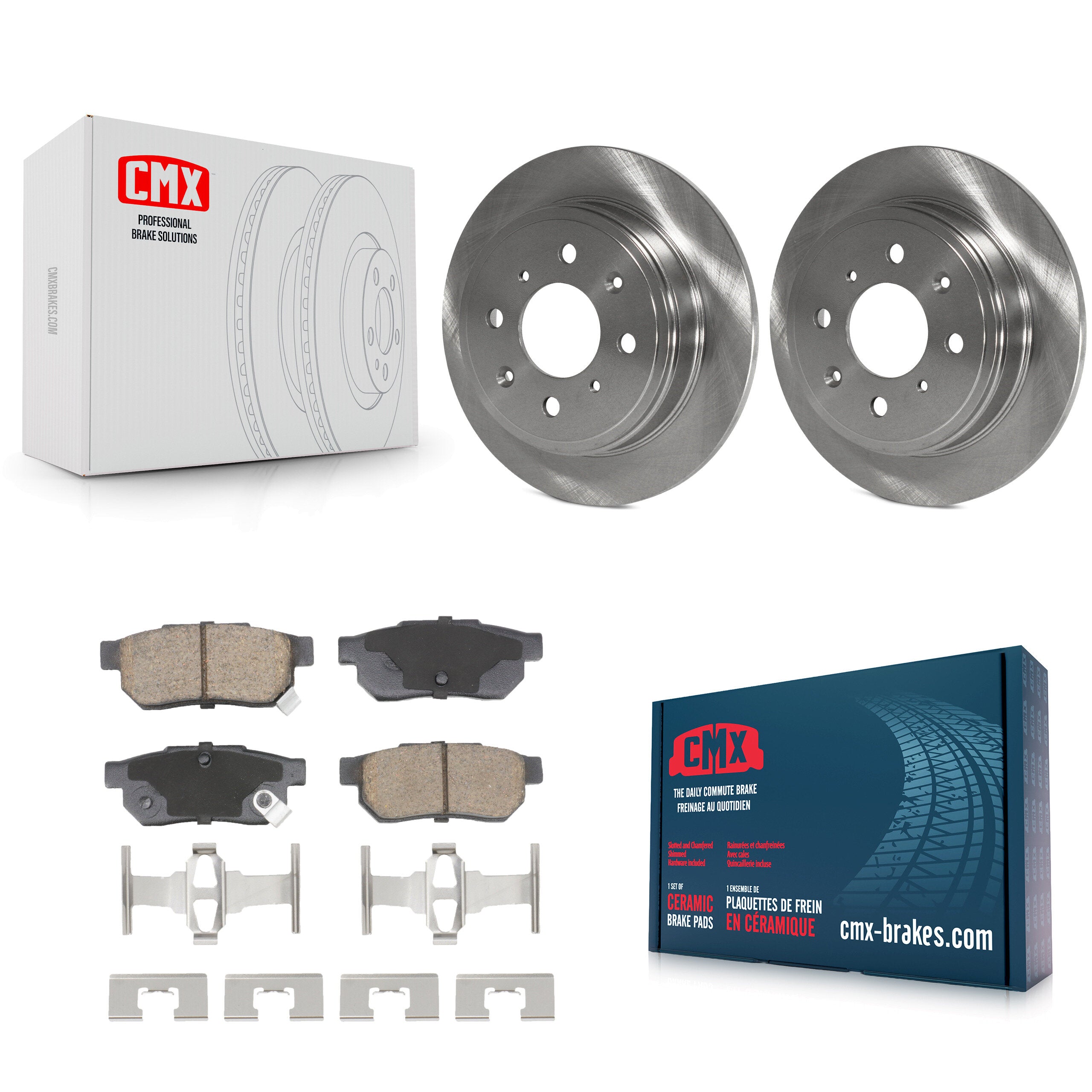 CMX K8C-103537 Disc Brake Kit for 1988-2001 Acura Integra, Honda Civic, Acura EL & more - Rear product image