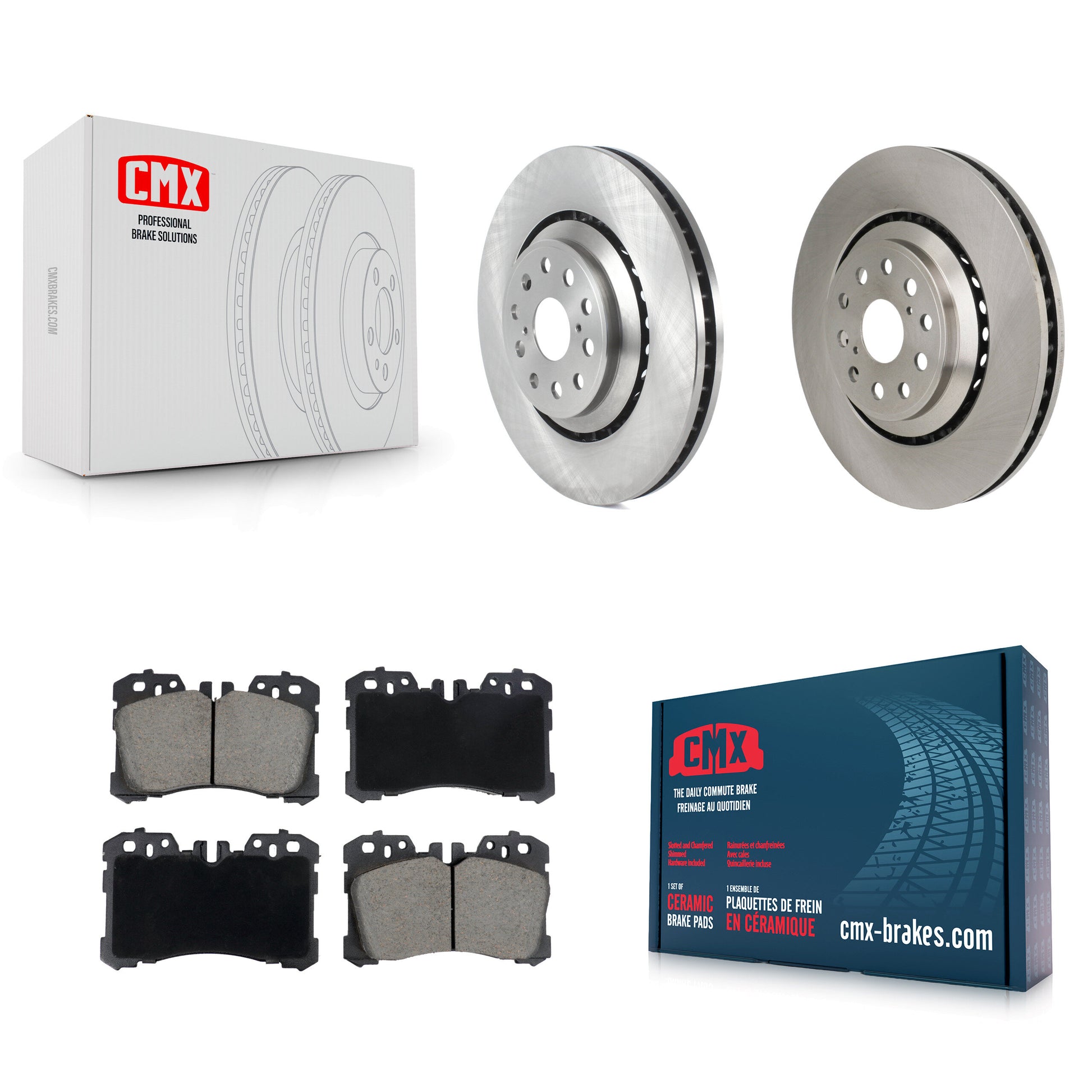 CMX K8C-103577 Disc Brake Kit for 2007-2023 Lexus LS500h, Lexus LS500, Lexus LS460 & more - Front product image