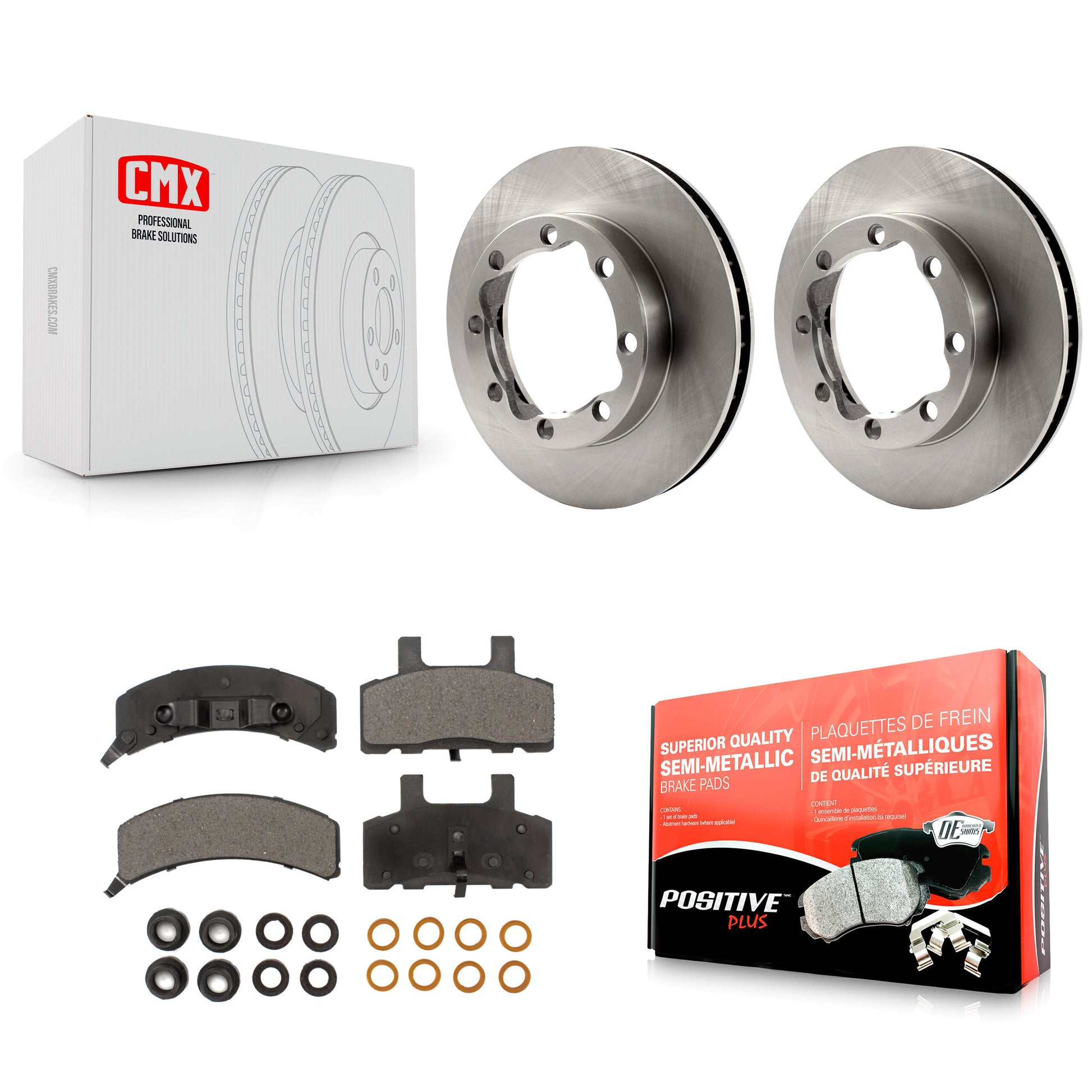 Transit Auto K8F-100008 Disc Brake Kit for 1994-2000 GMC K2500, Chevrolet K1500 Suburban - Front product image