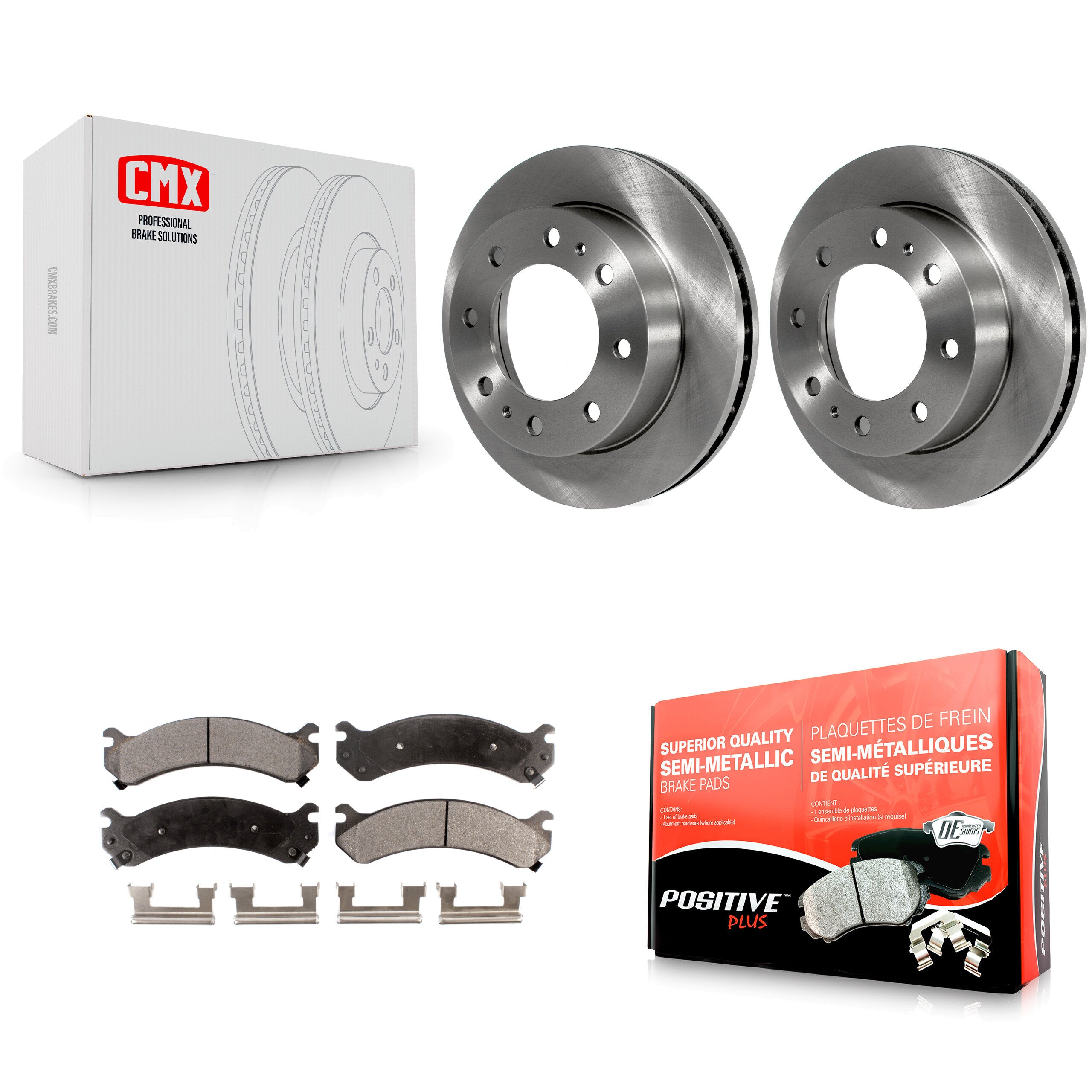 Transit Auto K8F-100021 Disc Brake Kit for 1999-2020 GMC Savana 3500, Chevrolet Express 3500, Chevrolet Express 2500 & more - Front product image