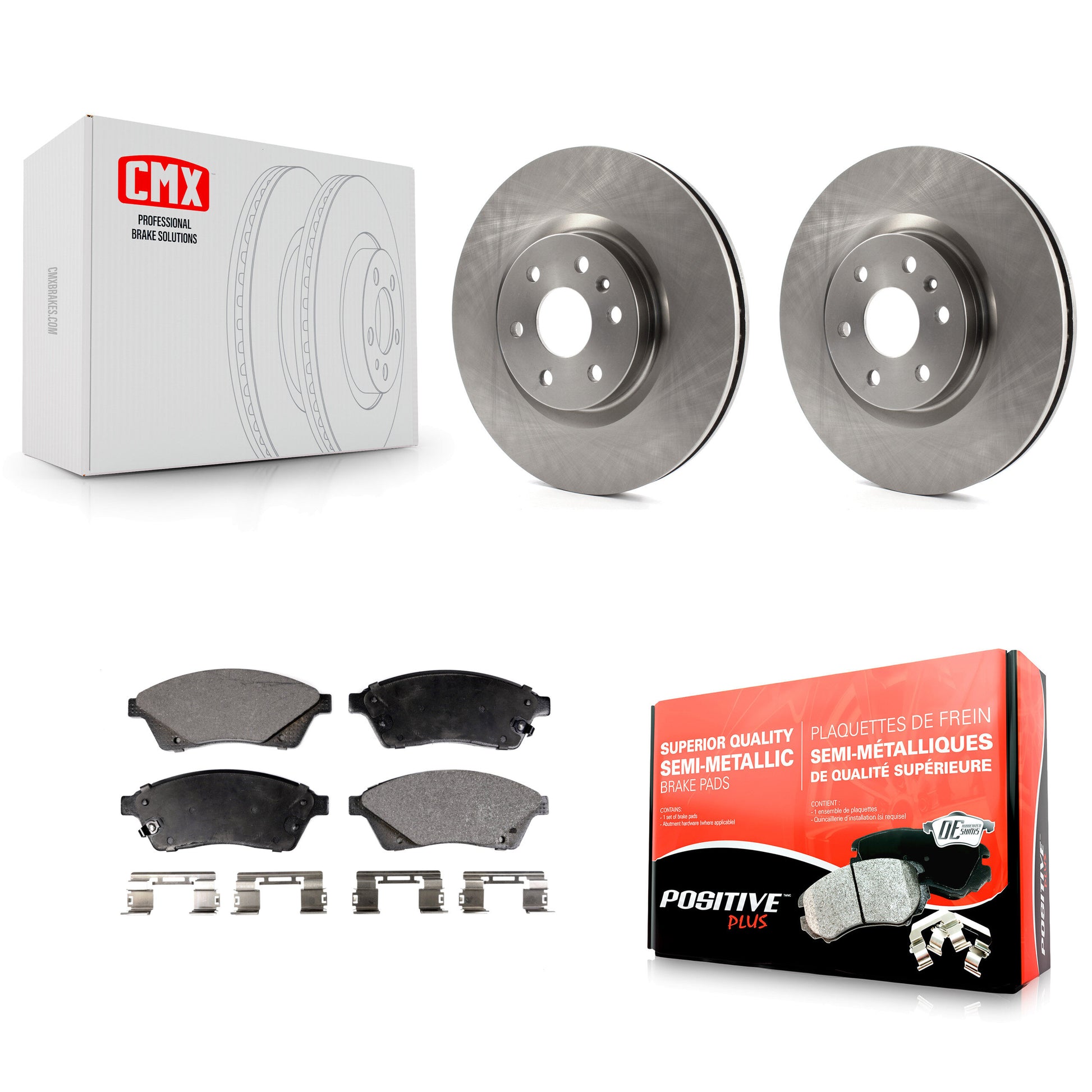 Transit Auto K8F-100080 Disc Brake Kit for 2010-2016 Saab 9-4X, Cadillac SRX - Front product image
