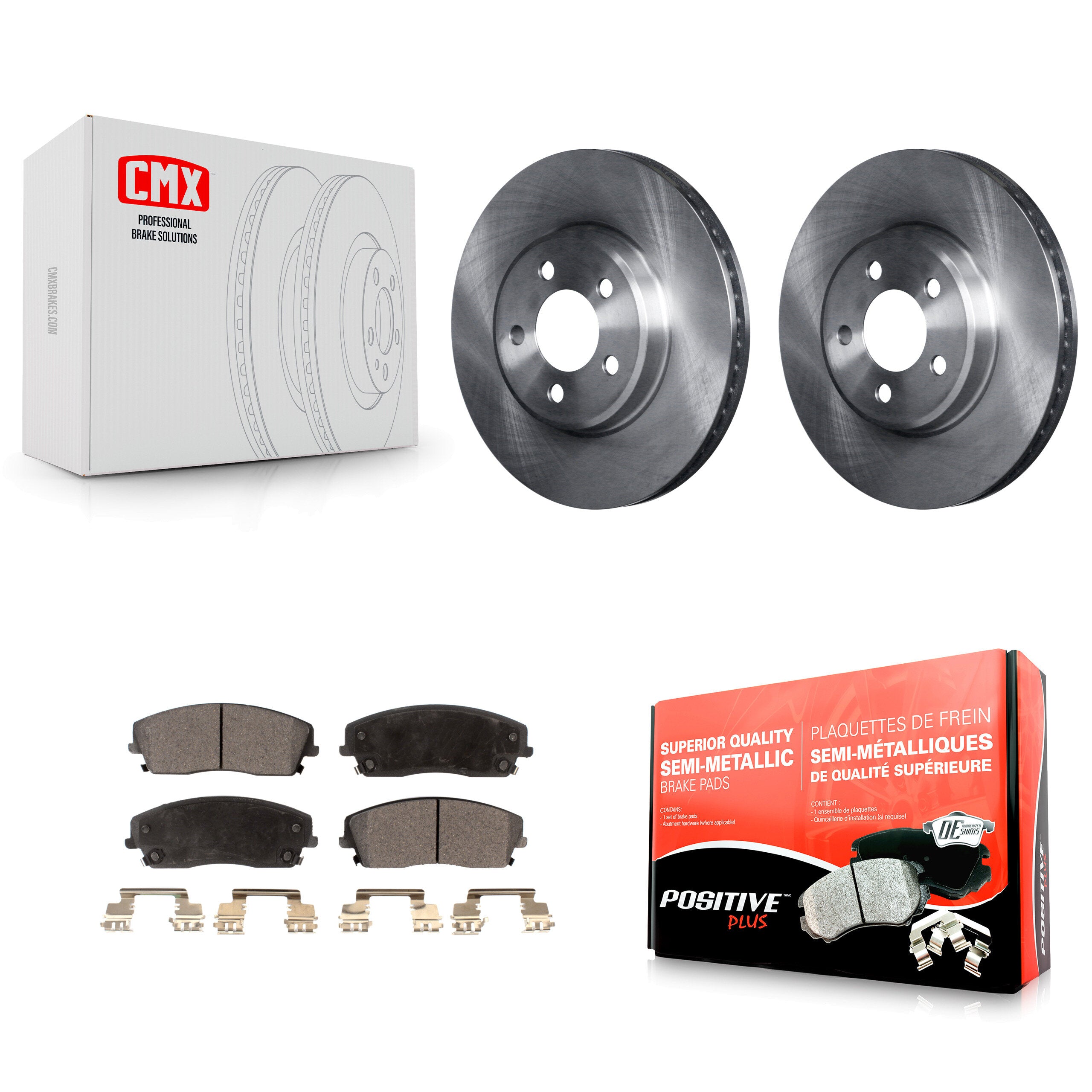 Transit Auto K8F-100215 Disc Brake Kit for 2005-2023 Chrysler 300, Dodge Challenger, Dodge Charger - Front product image