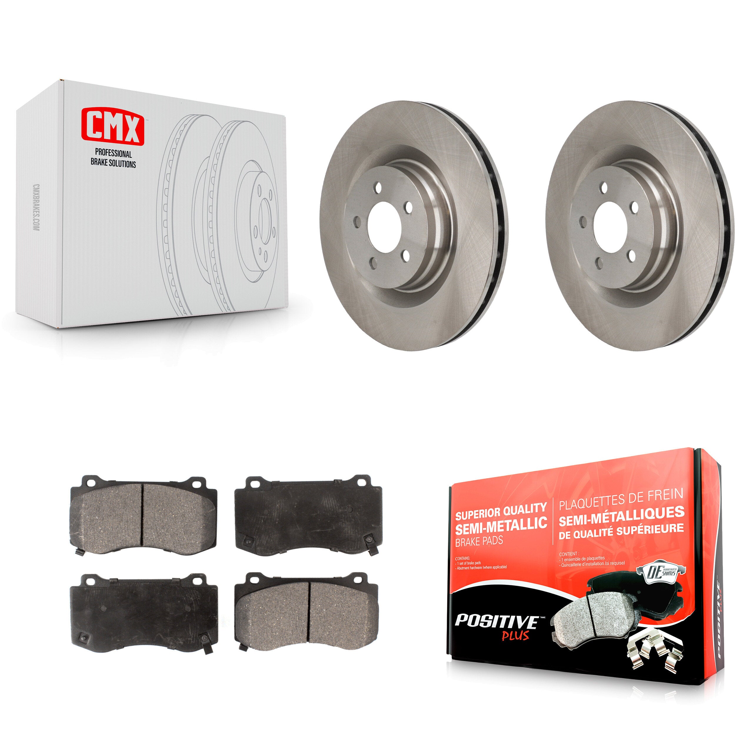 Transit Auto K8F-100220 Disc Brake Kit for 2005-2023 Dodge Challenger, Dodge Charger, Chrysler 300 - Front product image