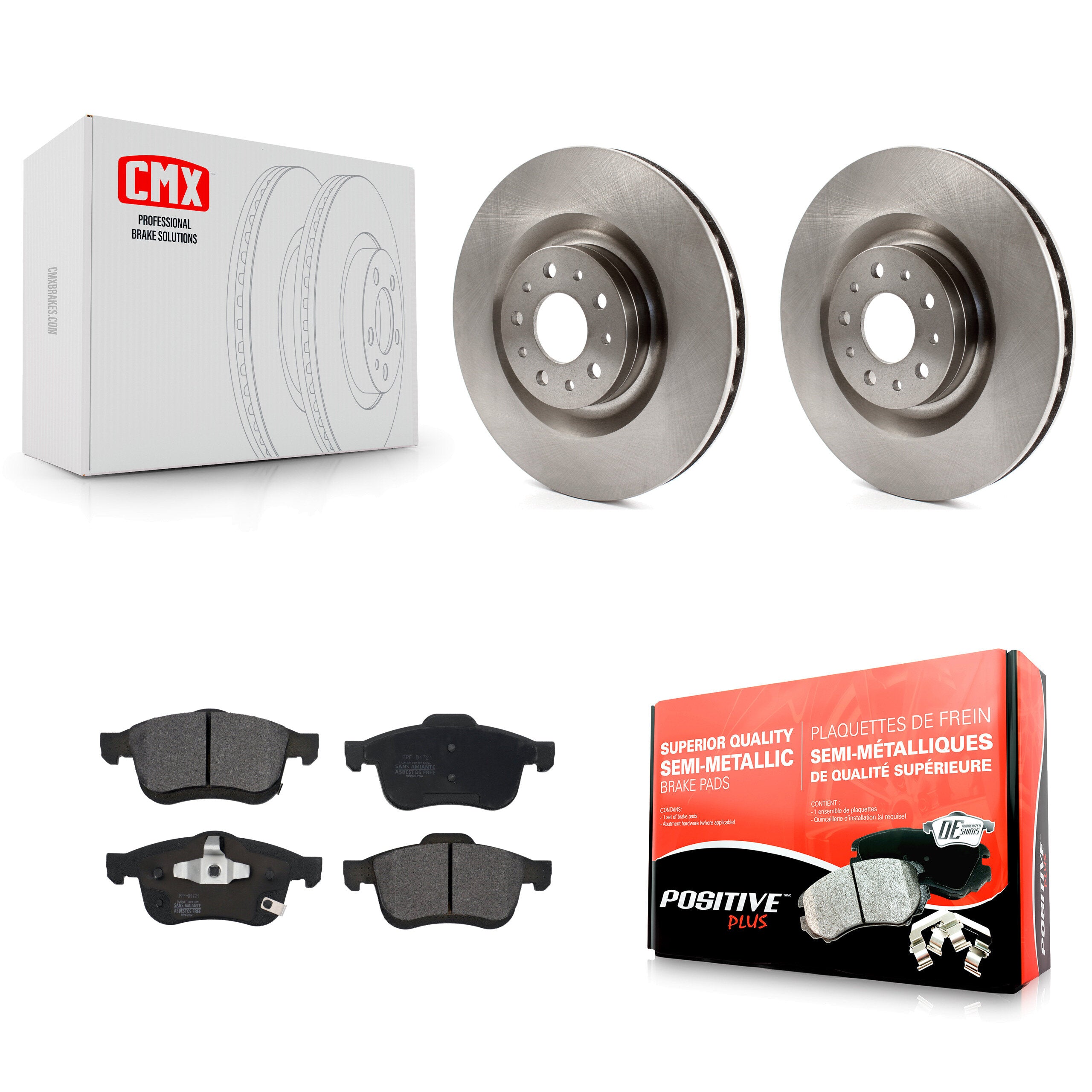 Transit Auto K8F-100244 Disc Brake Kit for 2014-2020 Fiat 500L - Front product image