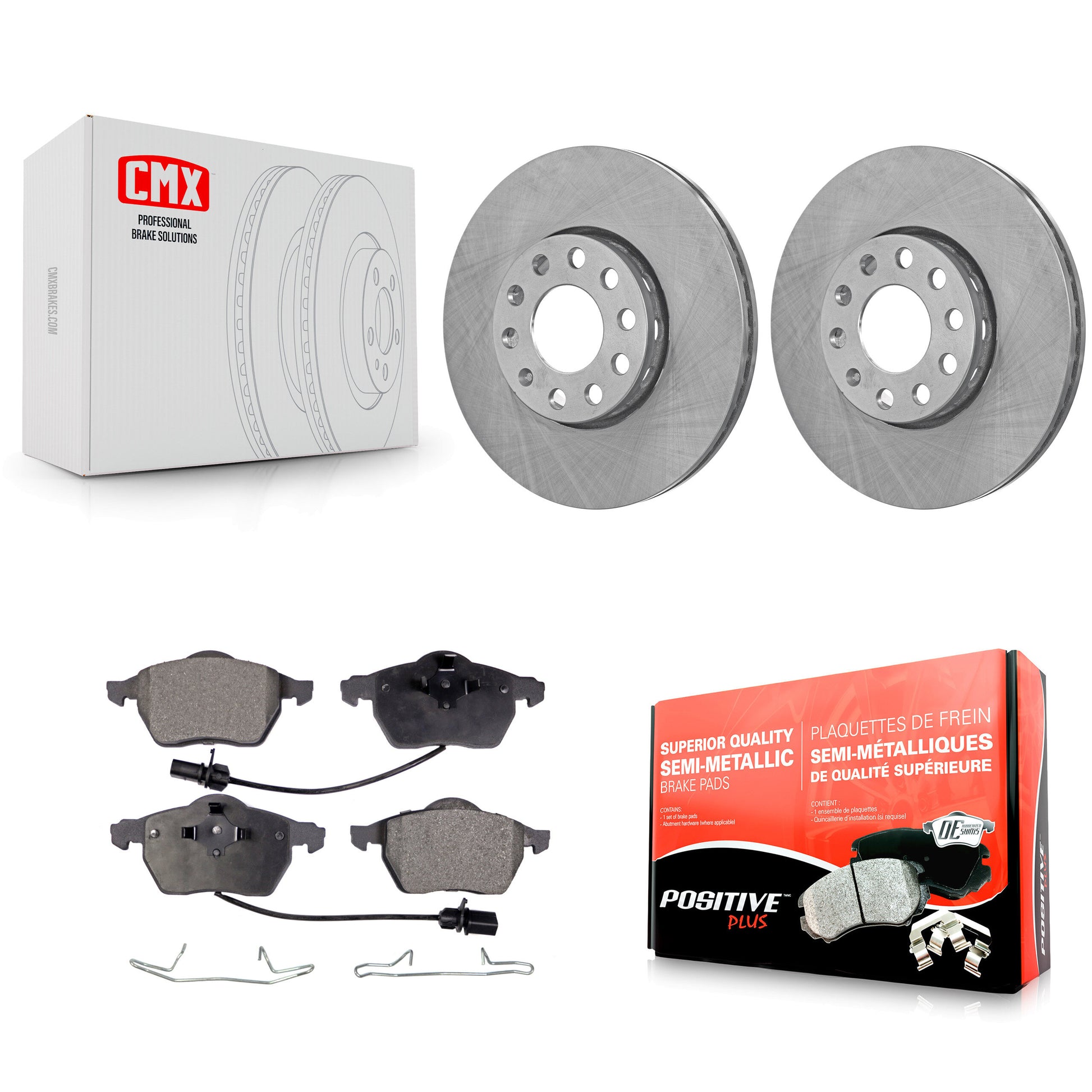 Transit Auto K8F-100280 Disc Brake Kit for 1999-2006 Volkswagen Passat, Audi A4, Audi A4 Quattro & more - Front product image