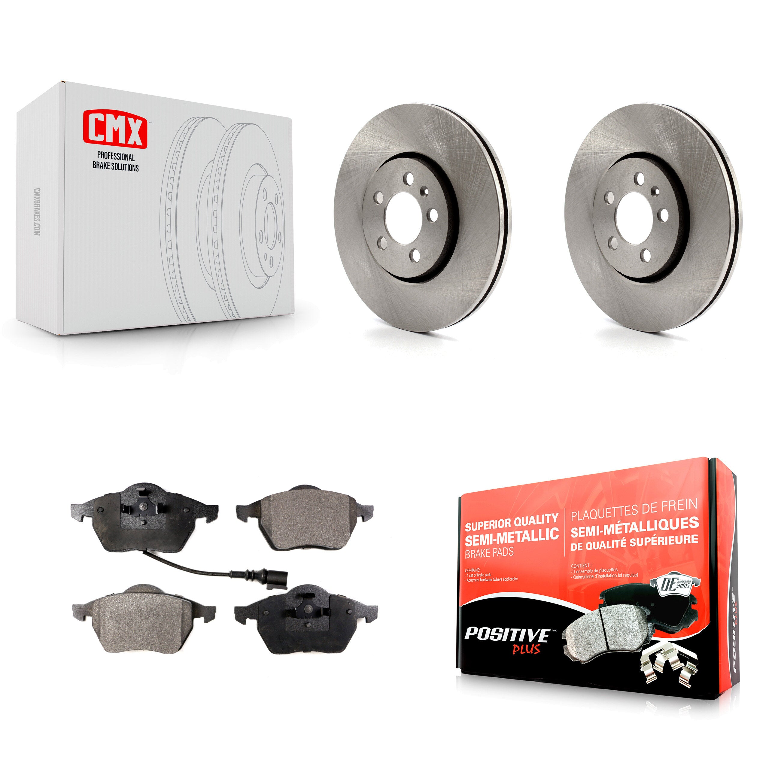 Transit Auto K8F-100320 Disc Brake Kit for 1999-2010 Volkswagen Golf, Volkswagen Jetta, Volkswagen Beetle - Front product image