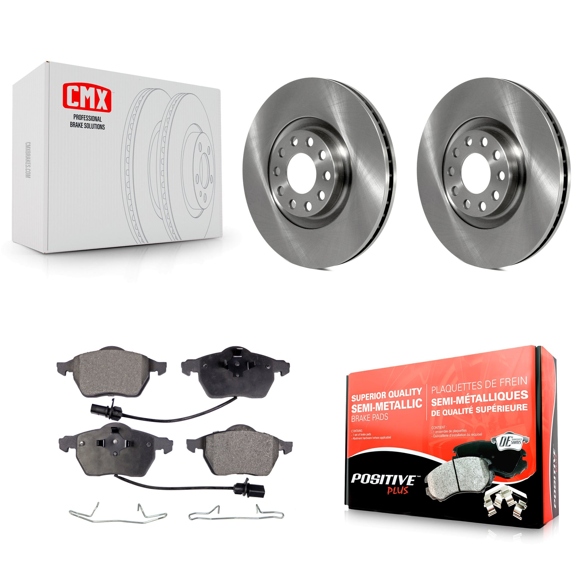 Transit Auto K8F-100345 Disc Brake Kit for 2000-2002 Audi S4, Audi A6 Quattro - Front product image