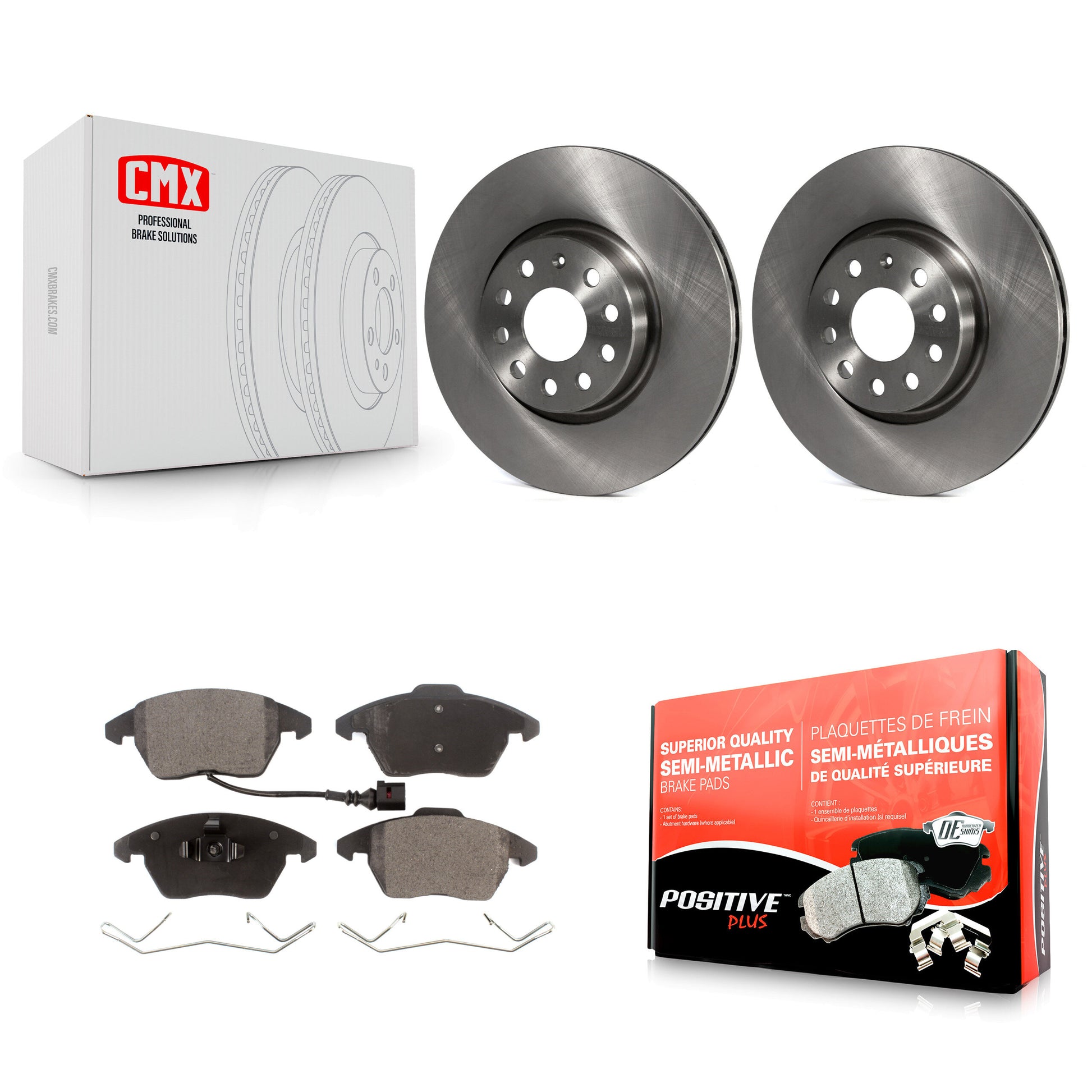 Transit Auto K8F-100434 Disc Brake Kit for 2005-2019 Volkswagen Beetle, Volkswagen CC, Volkswagen Jetta & more - Front product image