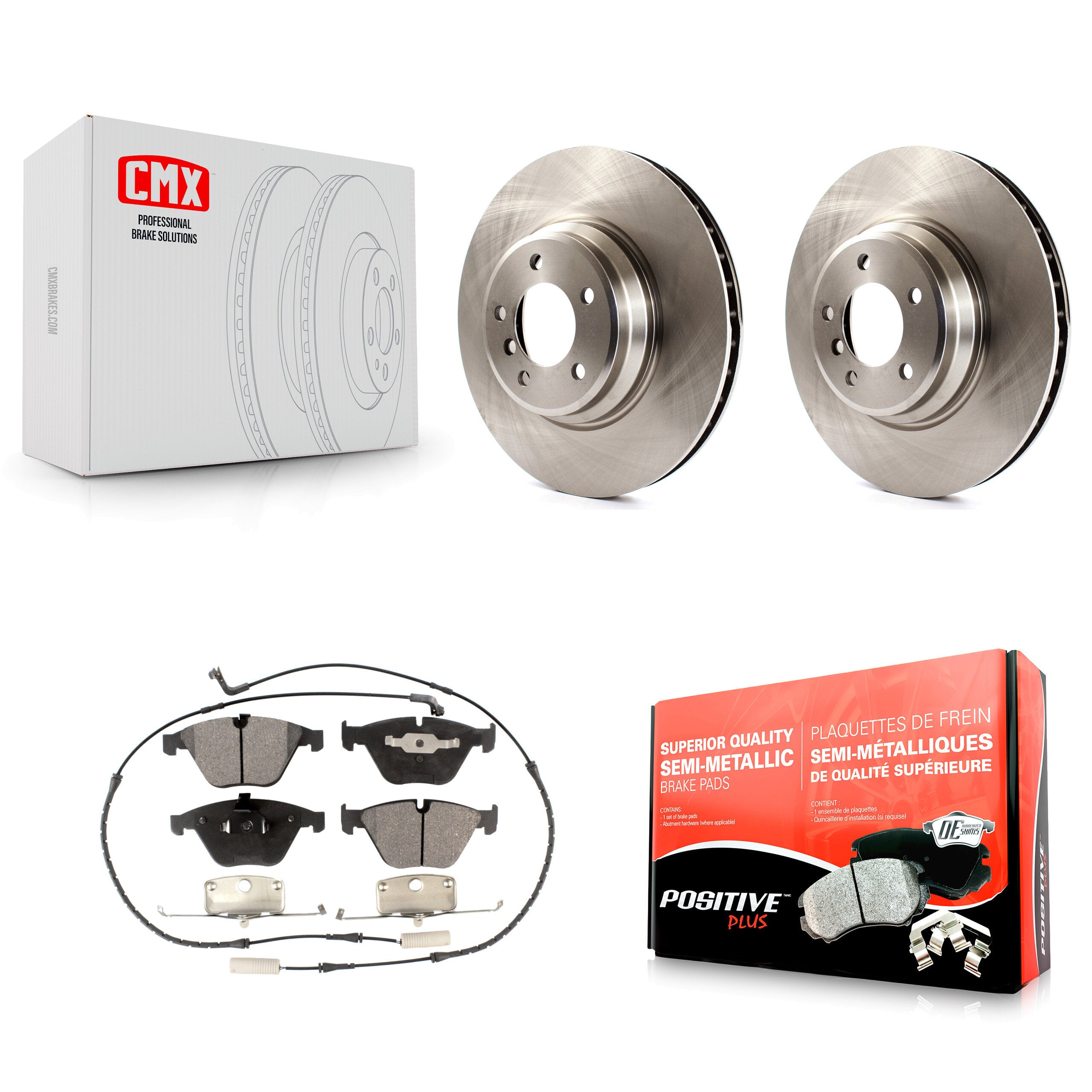 Transit Auto K8F-100525 Disc Brake Kit for 2007-2013 BMW X1, BMW 335i, BMW 335i xDrive & more - Front product image