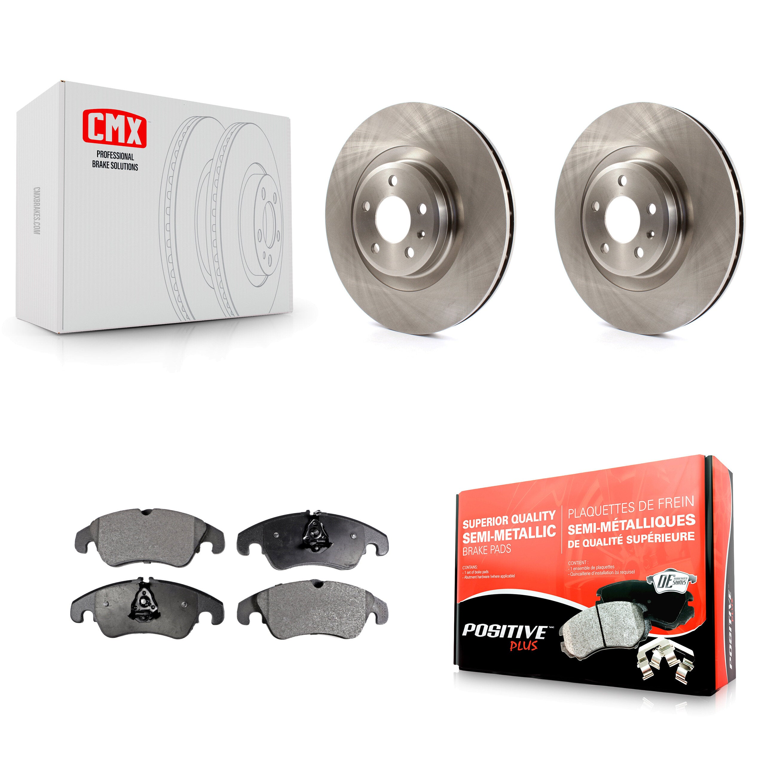 Transit Auto K8F-100537 Disc Brake Kit for 2008-2017 Audi A6, Audi A6 Quattro, Audi A4 Quattro & more - Front product image