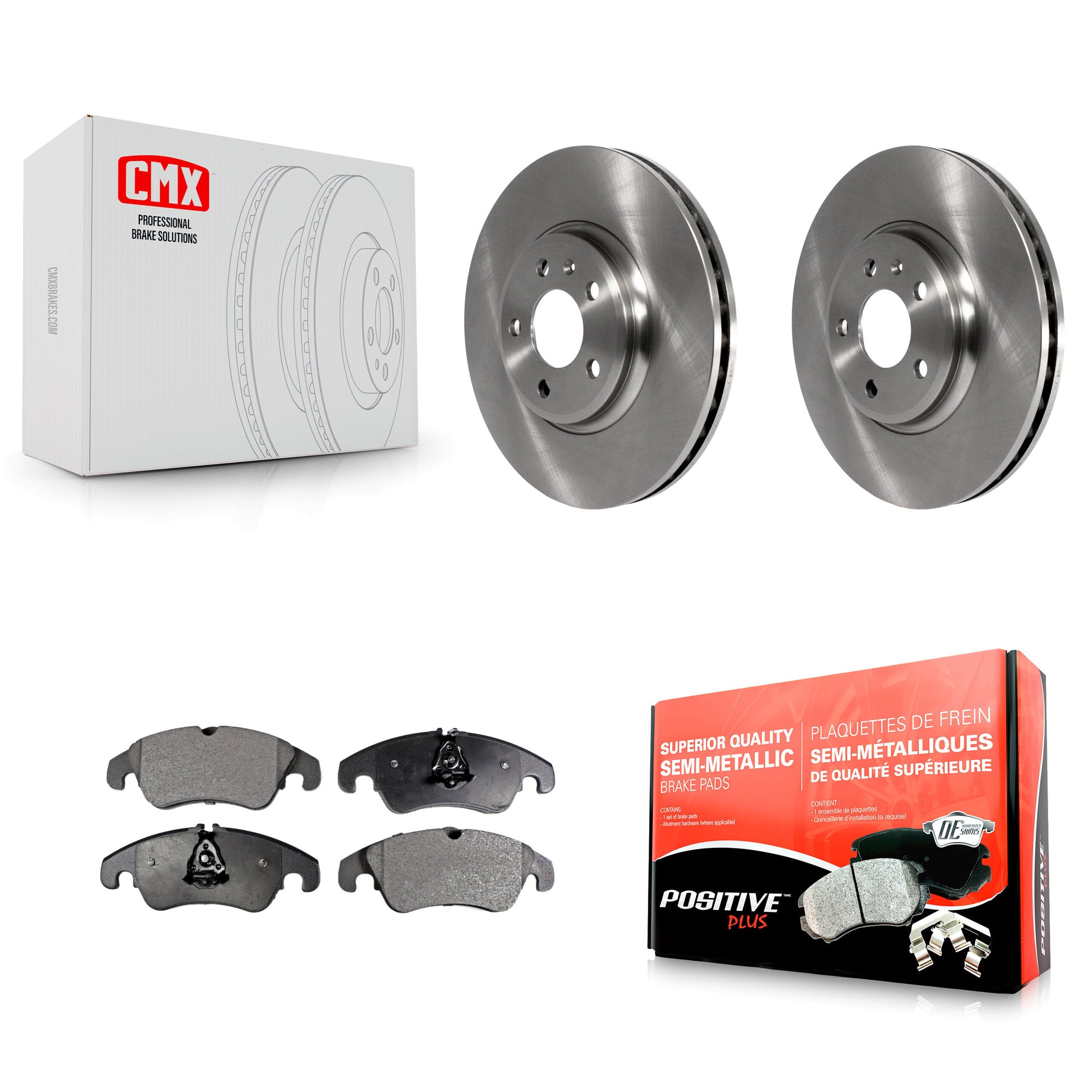 Transit Auto K8F-100539 Disc Brake Kit for 2008-2013 Audi A4 allroad, Audi A4 Quattro, Audi A5 & more - Front product image