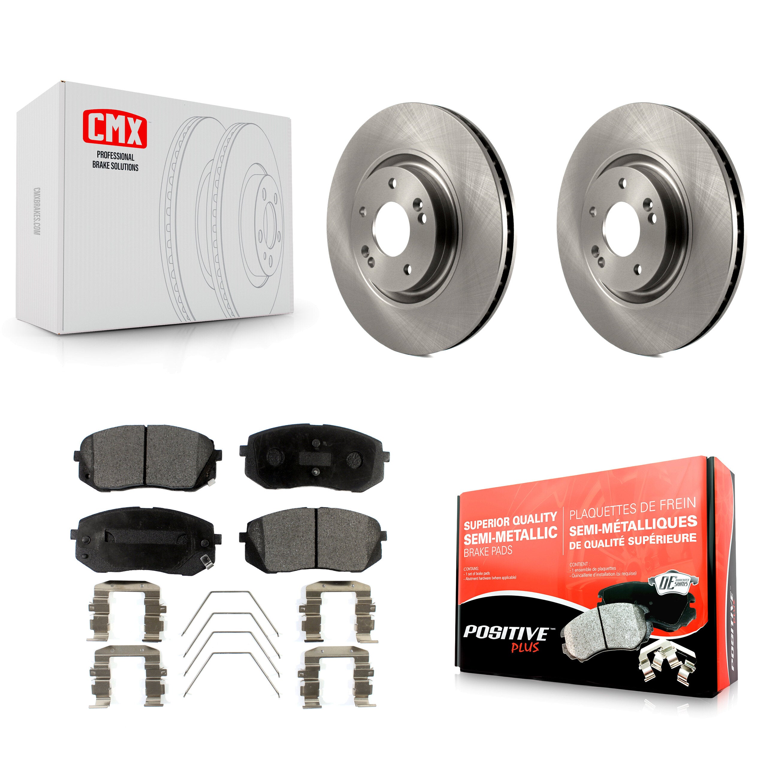 Transit Auto K8F-100580 Disc Brake Kit for 2016-2020 Kia Optima, Hyundai Sonata - Front product image