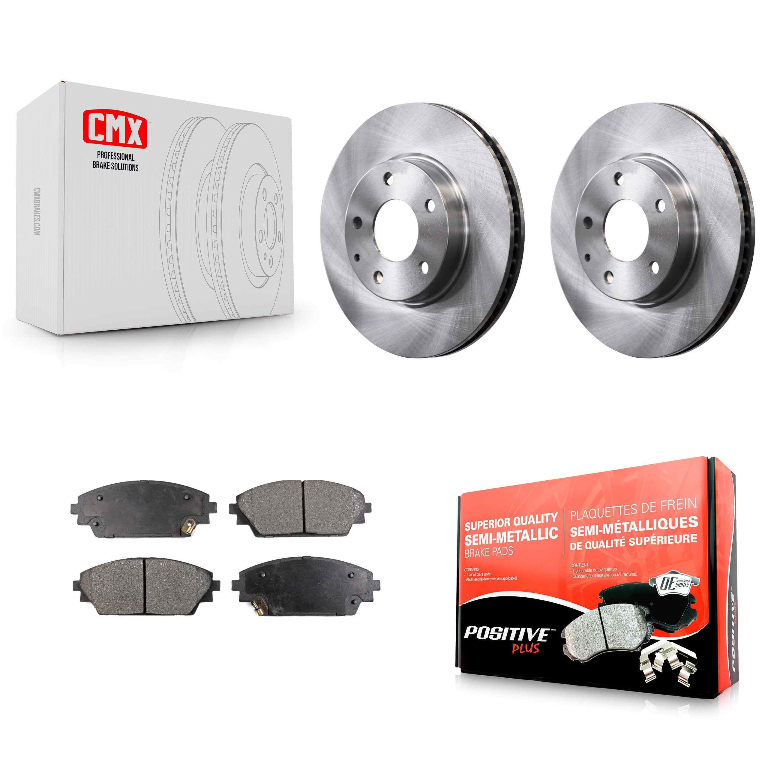 Transit Auto K8F-100627 Disc Brake Kit for 2014-2022 Mazda CX-3, Mazda 3, Mazda 3 Sport - Front product image