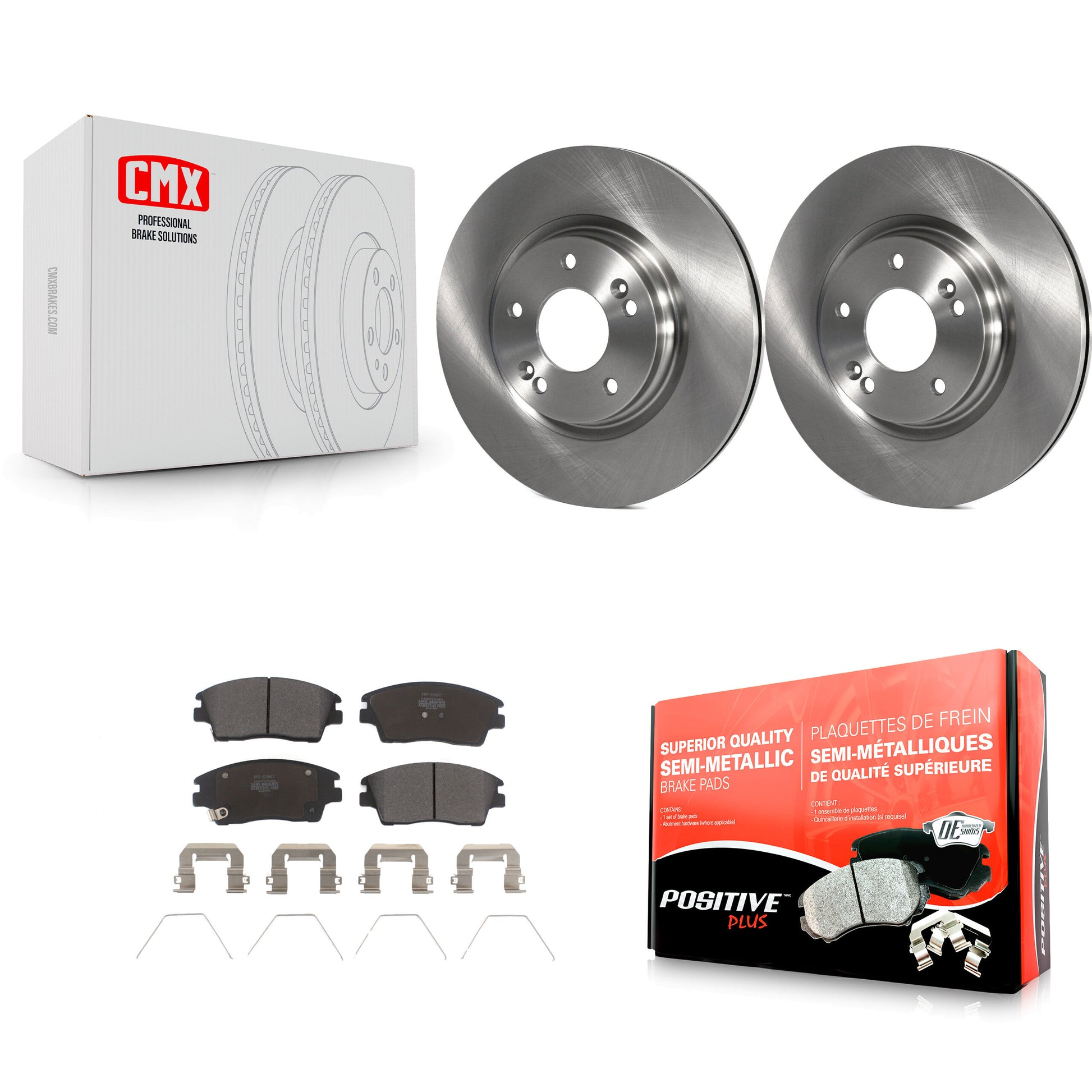 Transit Auto K8F-100641 Disc Brake Kit for 2016-2022 Hyundai Tucson, Hyundai Elantra, Kia Sportage - Front product image