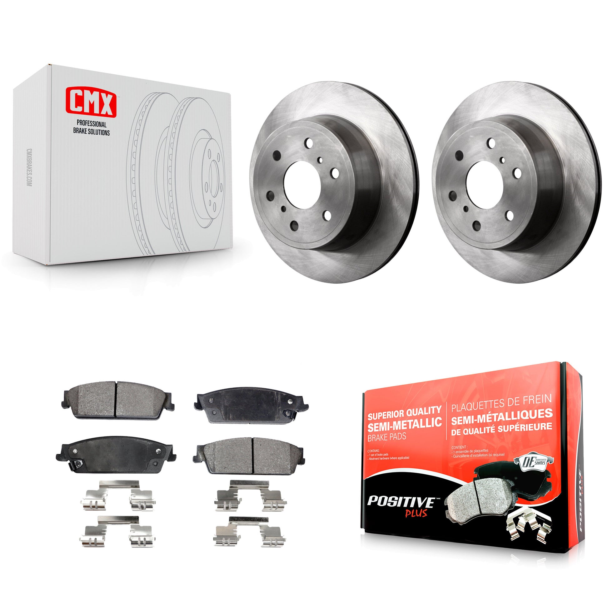 Transit Auto K8F-101540 Disc Brake Kit for 2007-2014 Chevrolet Silverado 1500, Cadillac Escalade, Cadillac Escalade ESV & more - Rear product image