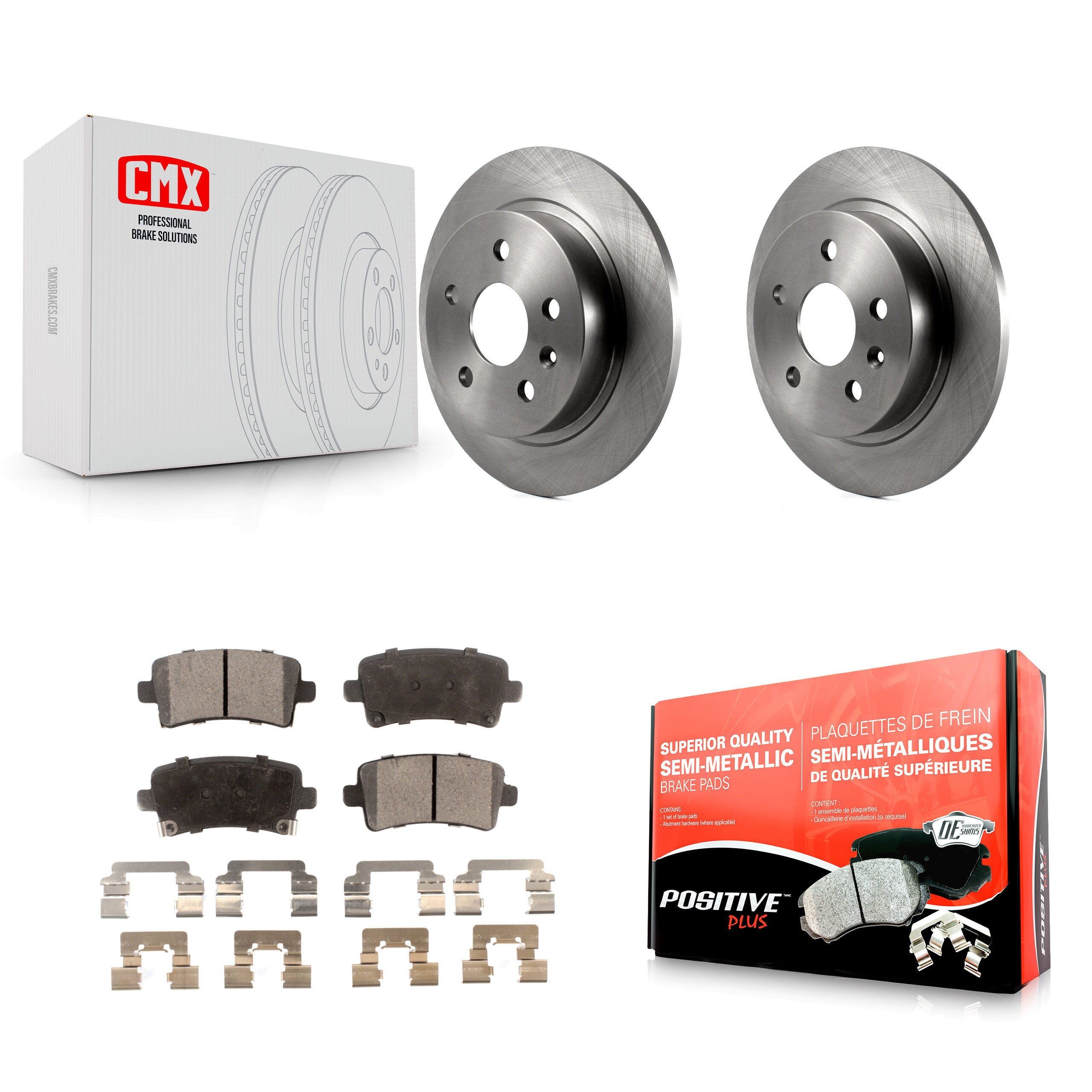 Transit Auto K8F-101566 Disc Brake Kit for 2011-2017 Chevrolet Malibu Limited, Chevrolet Malibu, Buick LaCrosse & more - Rear product image