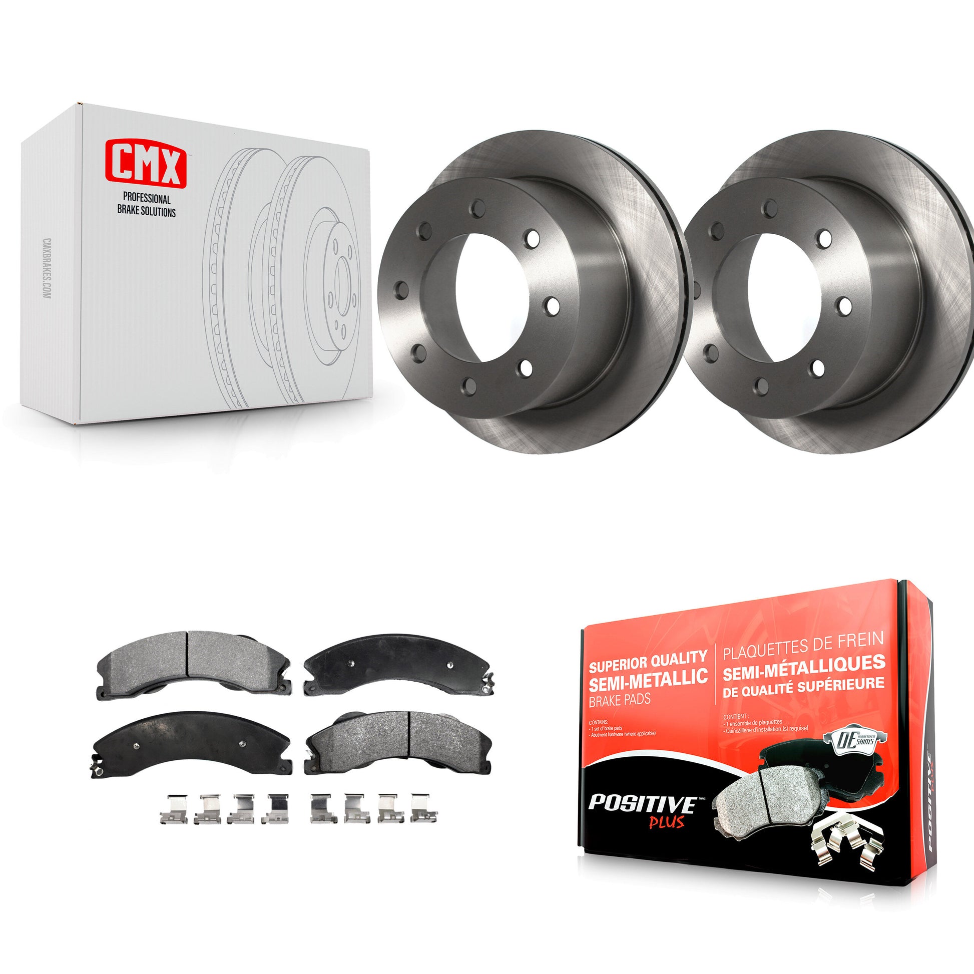 Transit Auto K8F-101570 Disc Brake Kit for 2011-2019 Chevrolet Silverado 3500 HD, GMC Sierra 3500 HD - Rear product image