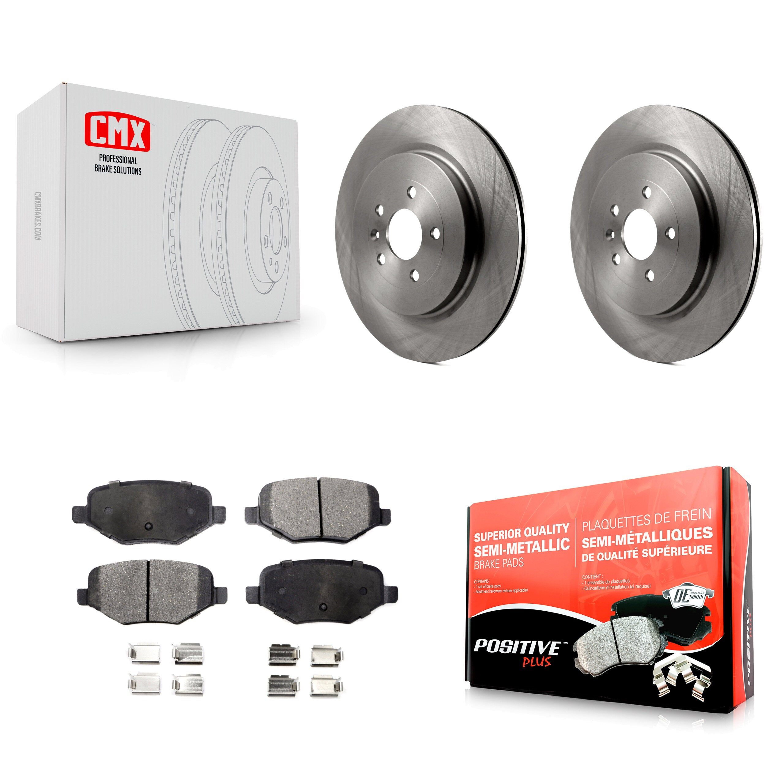 Transit Auto K8F-101628 Disc Brake Kit for 2012-2019 Ford Taurus, Lincoln MKT, Ford Explorer & more - Rear product image