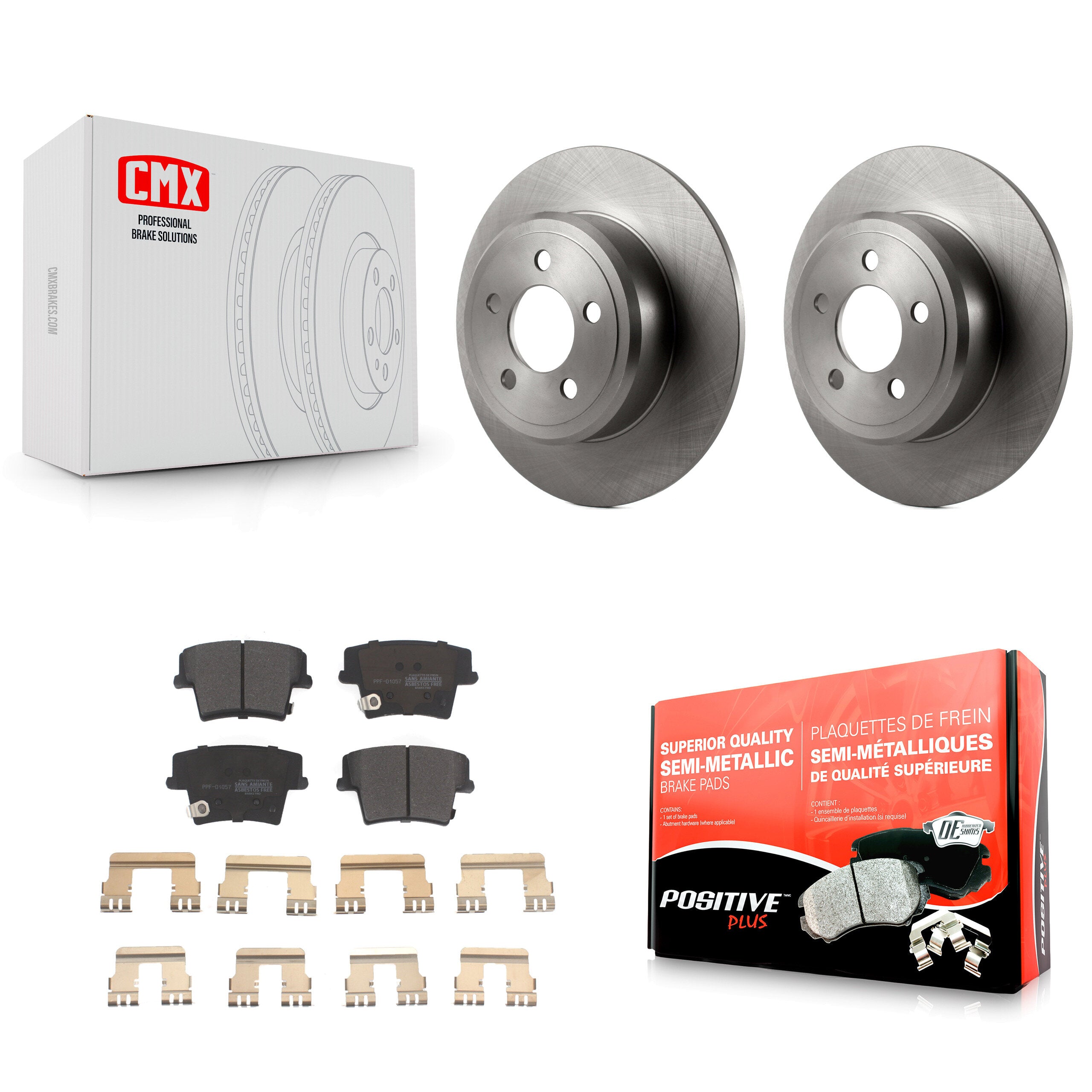 Transit Auto K8F-101655 Disc Brake Kit for 2005-2023 Dodge Challenger, Dodge Charger, Chrysler 300 - Rear product image