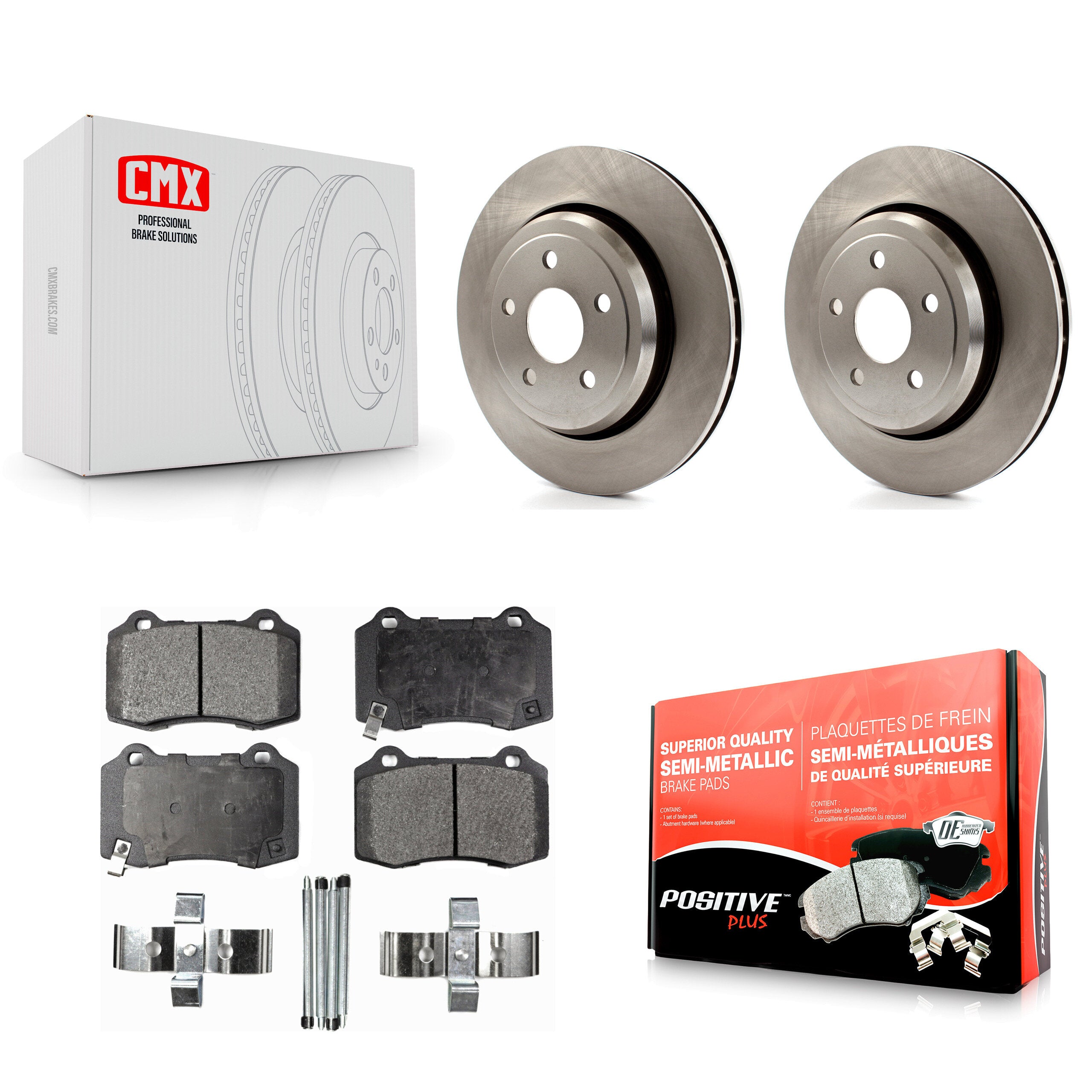 Transit Auto K8F-101677 Disc Brake Kit for 2012-2022 Dodge Durango, Jeep Grand Cherokee - Rear product image
