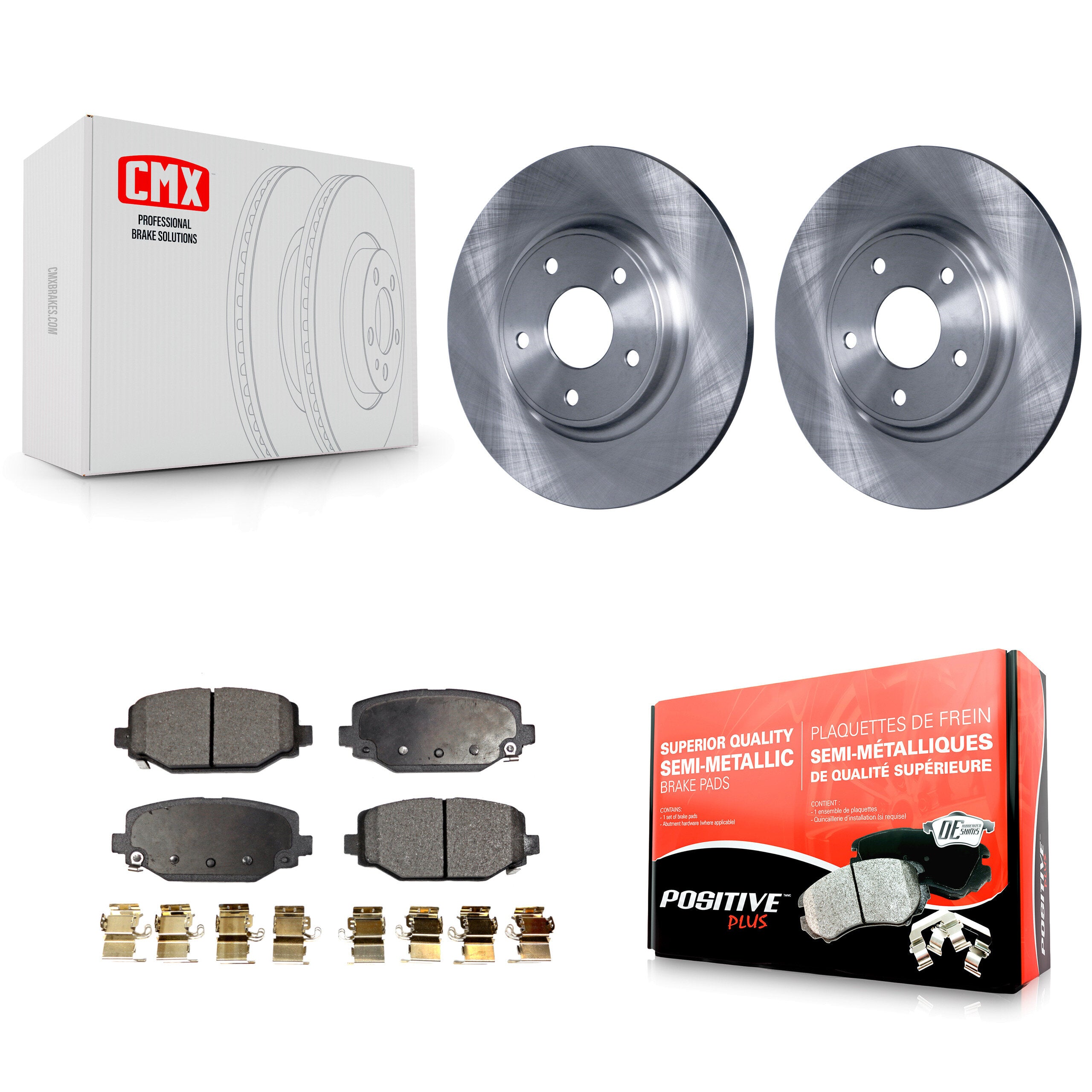 Transit Auto K8F-101678 Disc Brake Kit for 2012-2020 Dodge Grand Caravan, Dodge Journey, Chrysler Town & Country & more - Rear product image