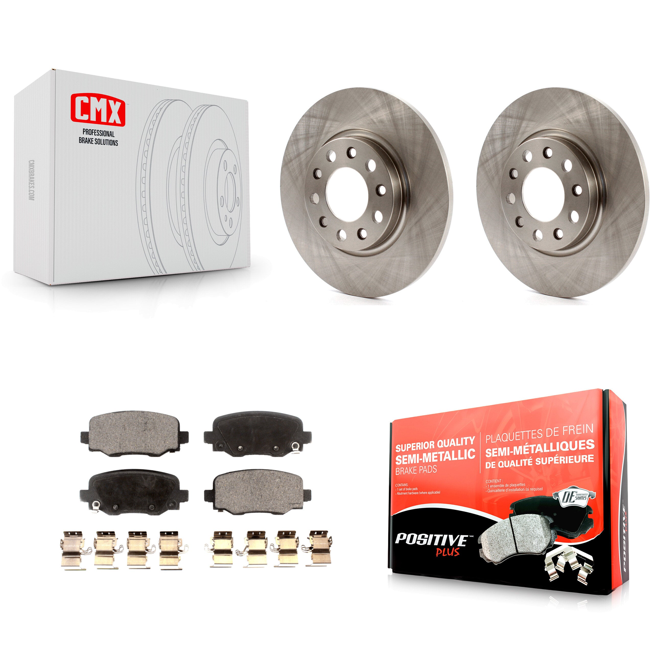 Transit Auto K8F-101680 Disc Brake Kit for 2014-2022 Chrysler 200, Jeep Cherokee - Rear product image
