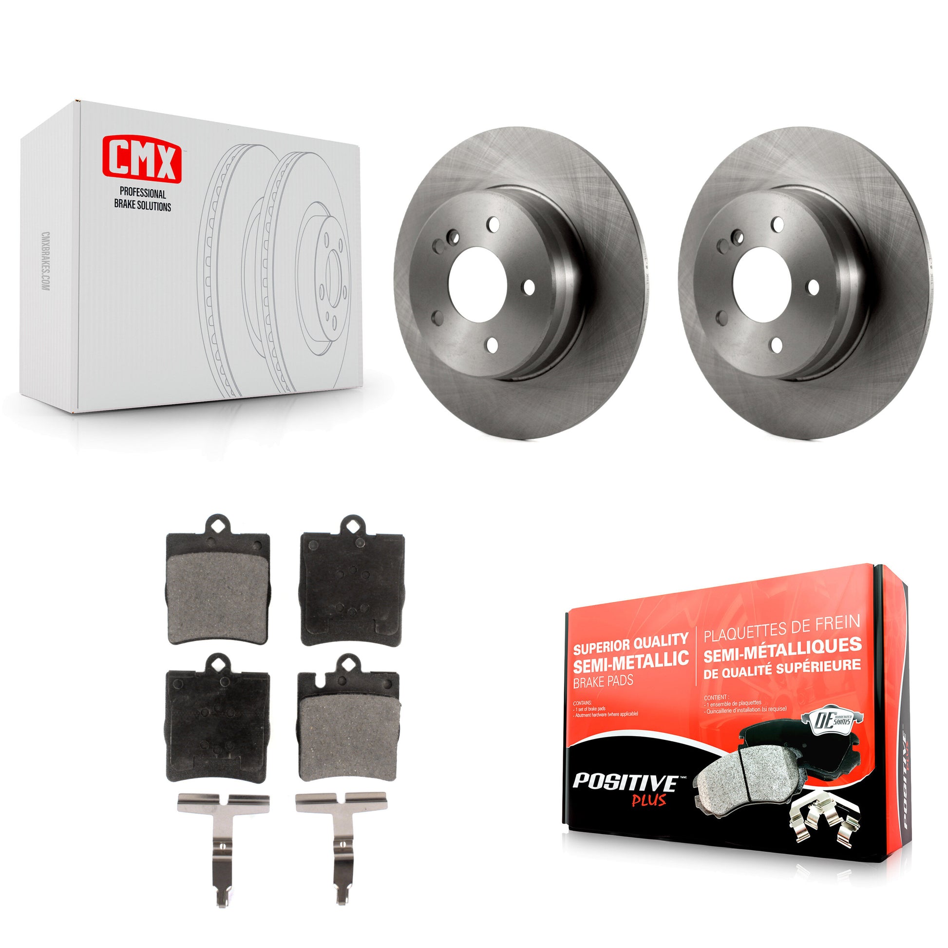 Transit Auto K8F-101713 Disc Brake Kit for 1996-2011 Mercedes-Benz SLK300, Mercedes-Benz C230, Mercedes-Benz C280 & more - Rear product image